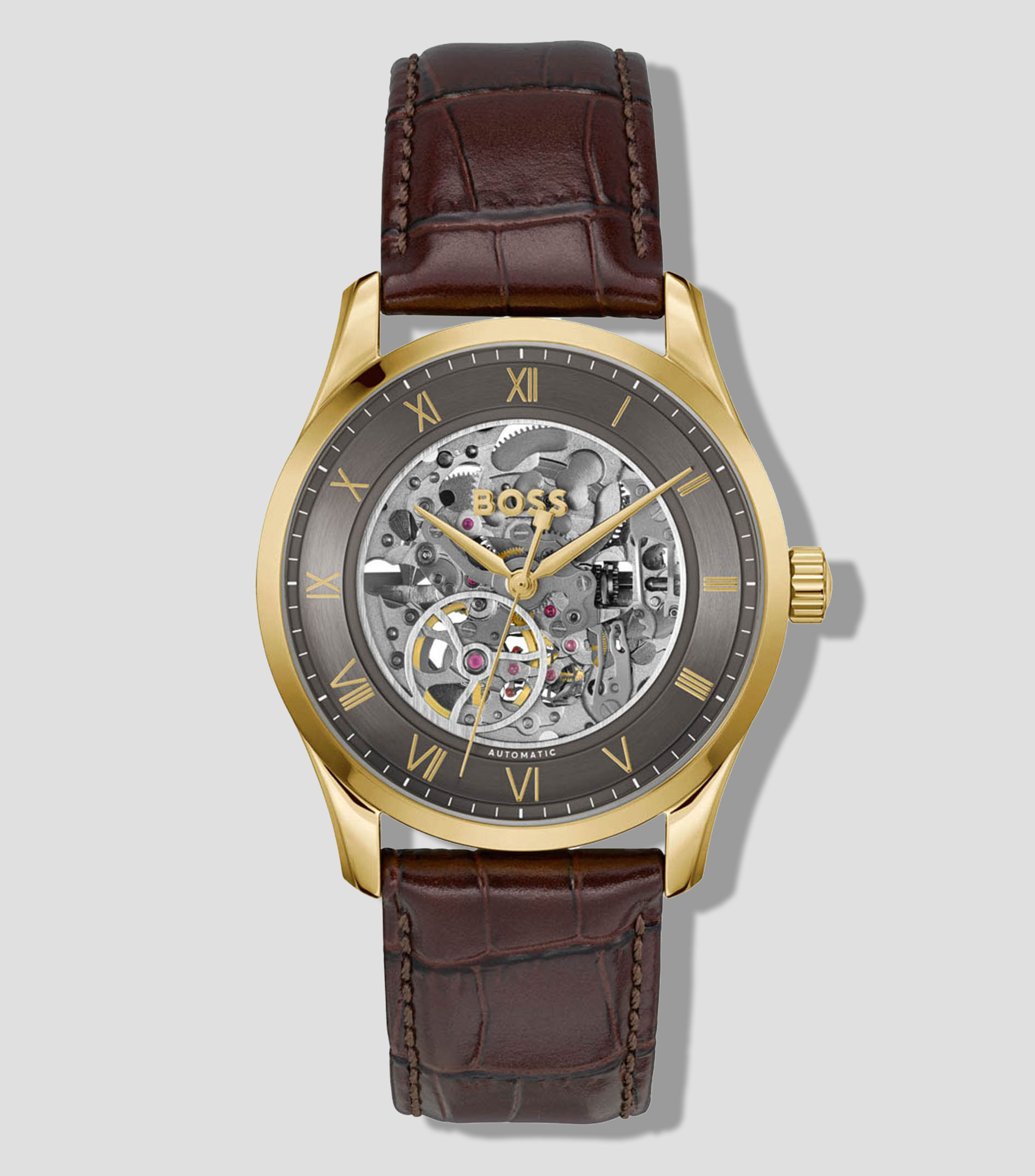 Reloj Principle Skeleton para Hombre De vestir Dorado, gris