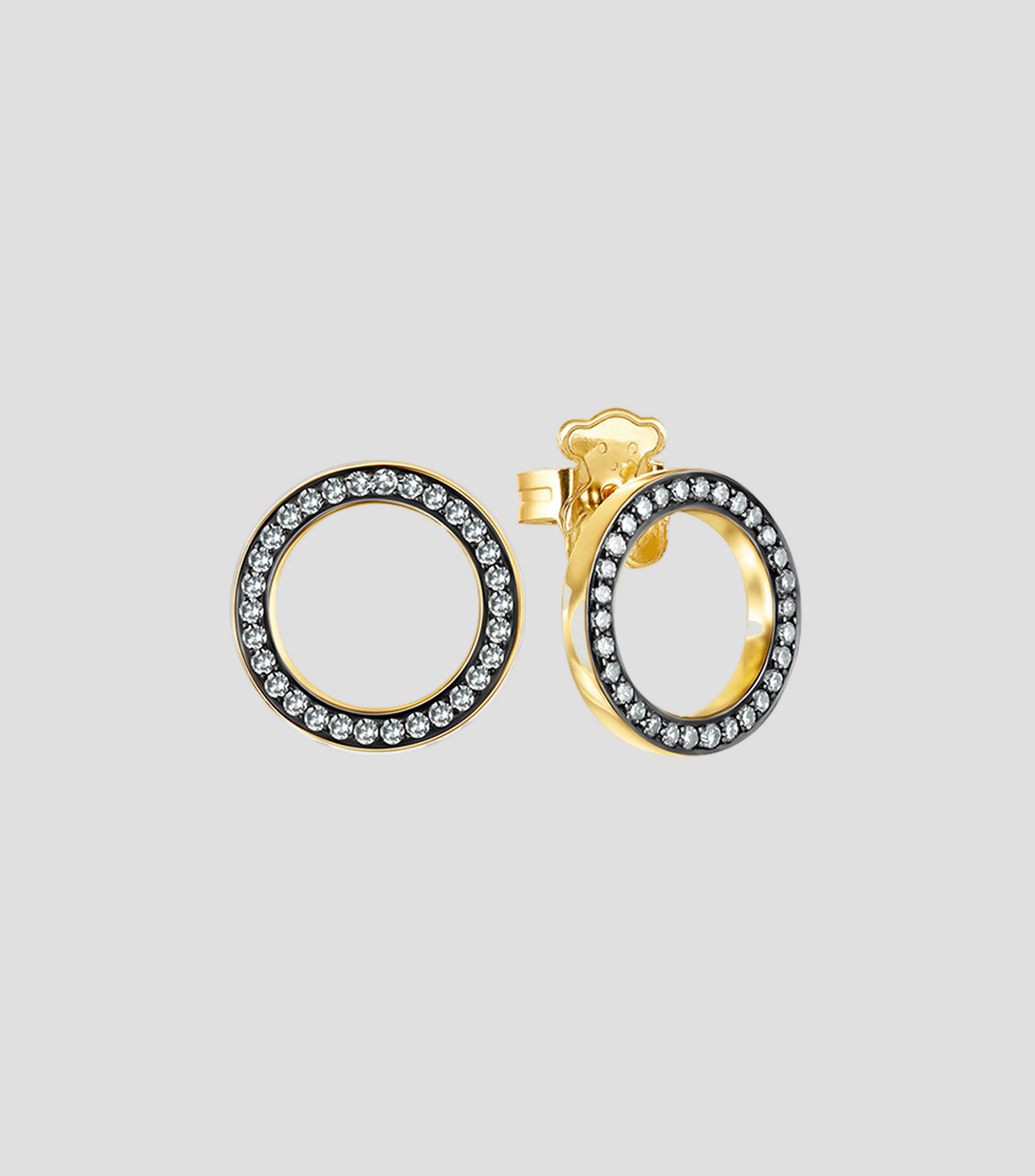 Aretes en Plata .925 Nocturne con diamantes Mujer
