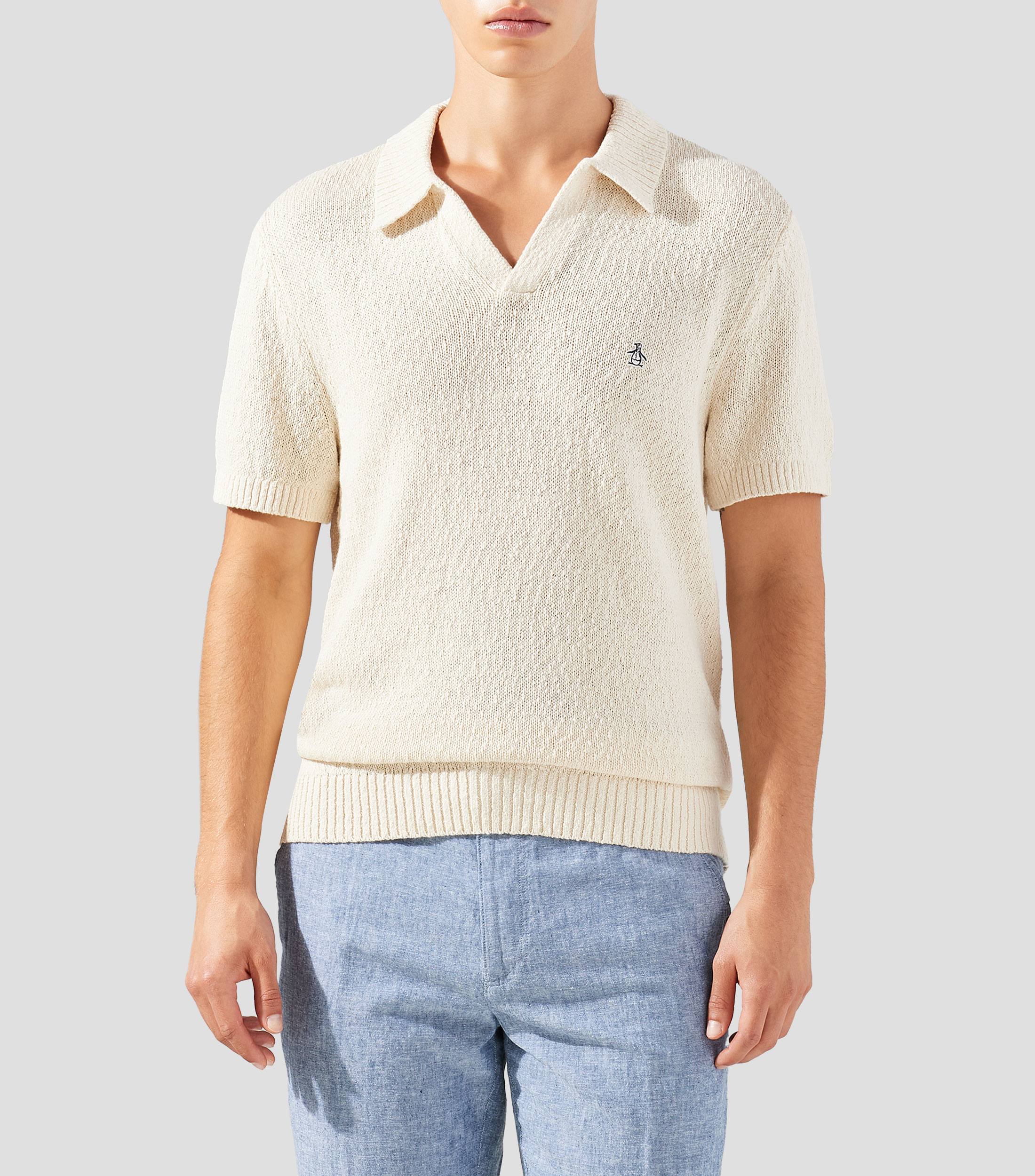 Playera polo manga corta lisa Hombre