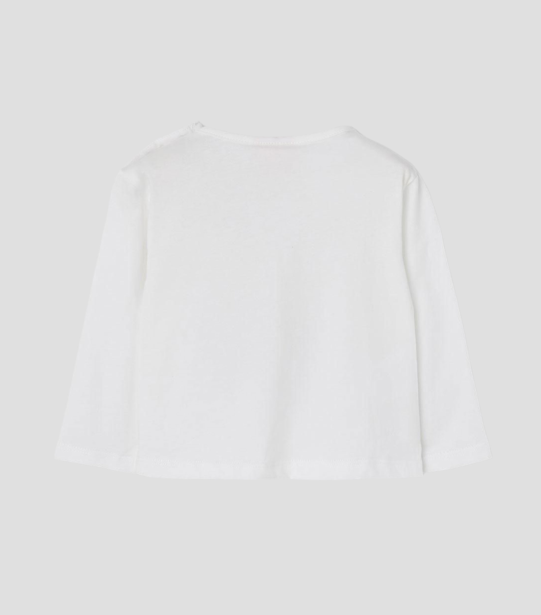 Playera cuello redondo manga larga estampada Niña