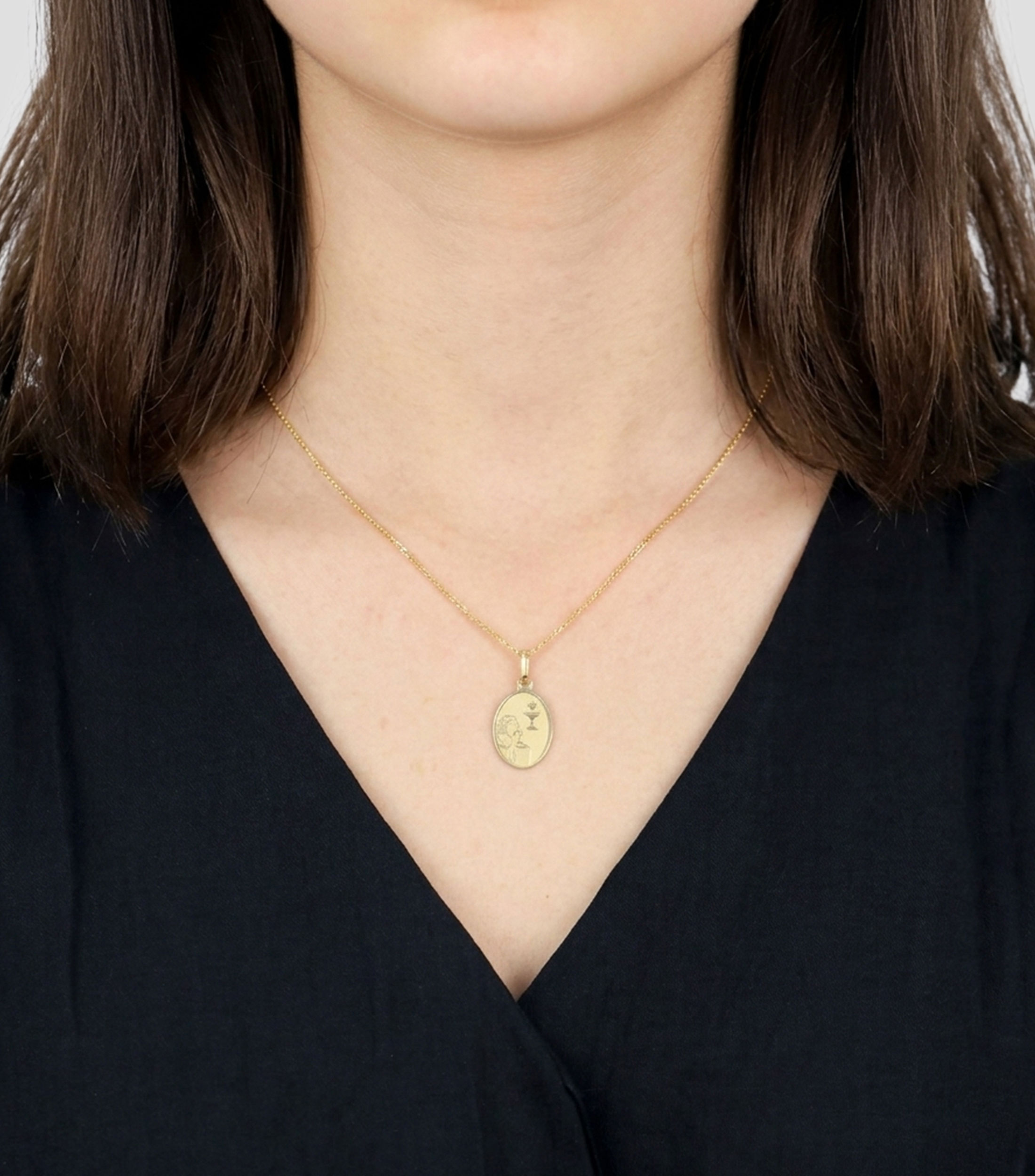 Medalla en Oro de 14 Kilates Primera Comunión Unisex