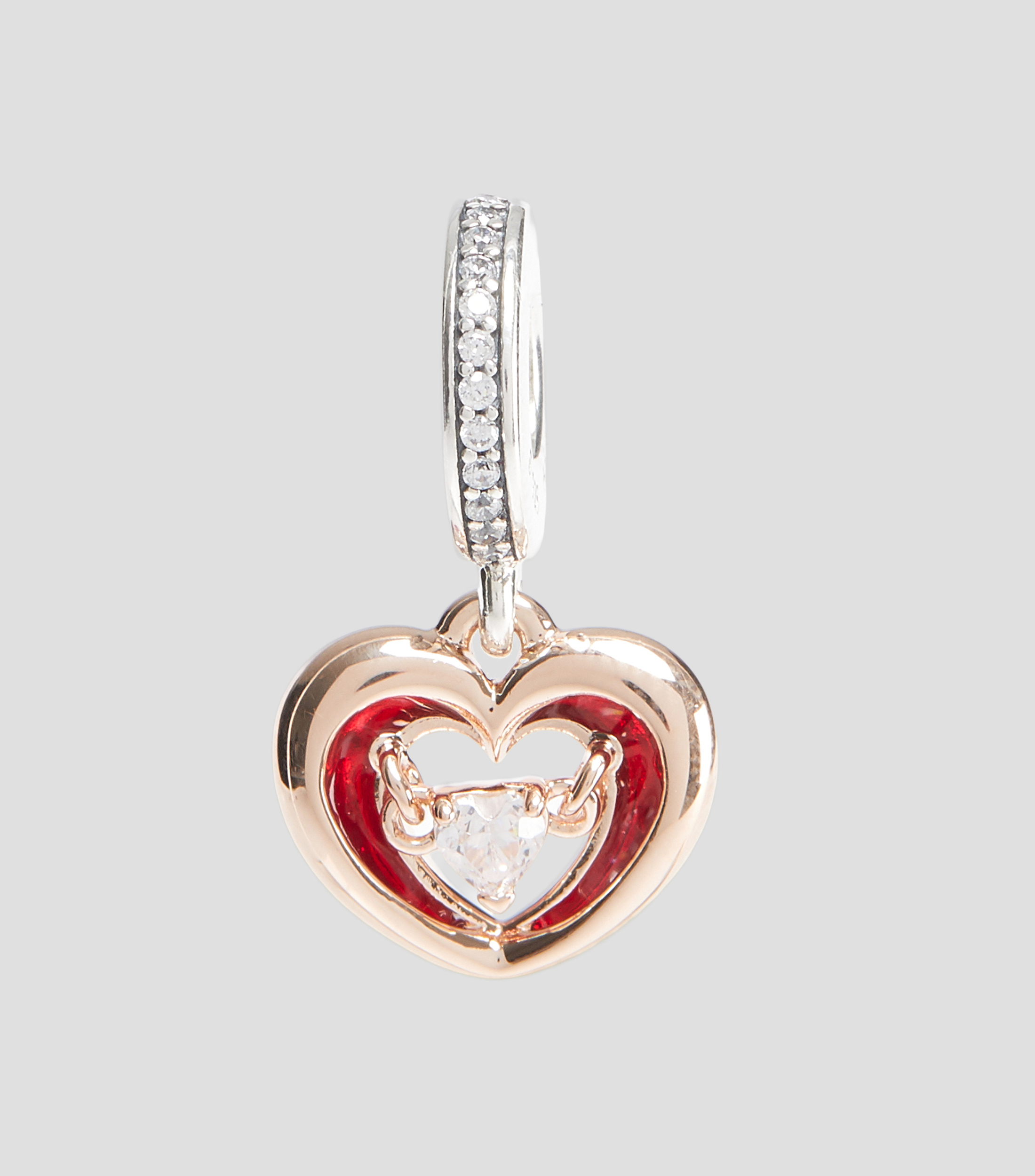 Charm en Plata Radiant Heart con Zirconia Cúbica Mujer