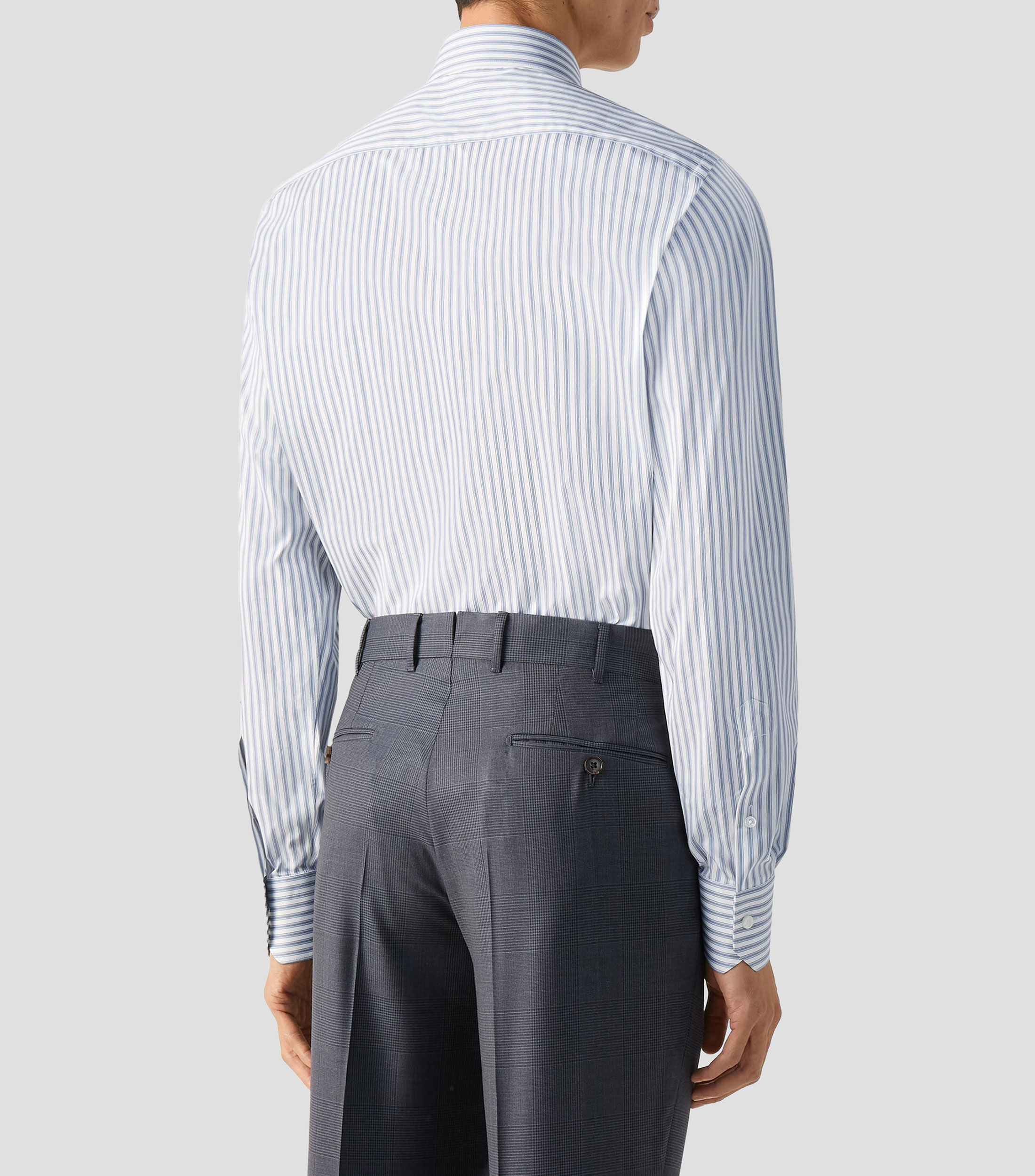 Camisa de rayas con manga larga Hombre