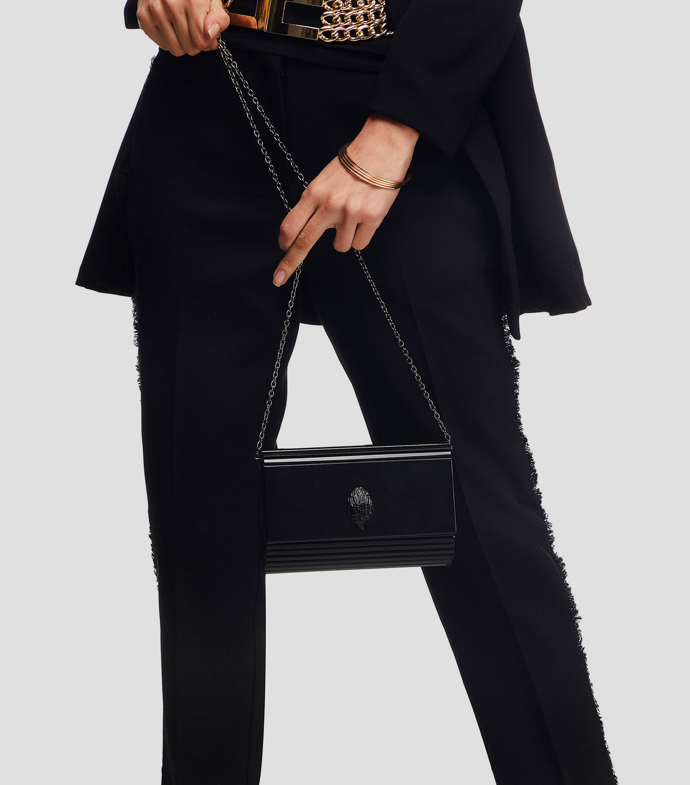 Bolso Clutch negro Envelope Mujer