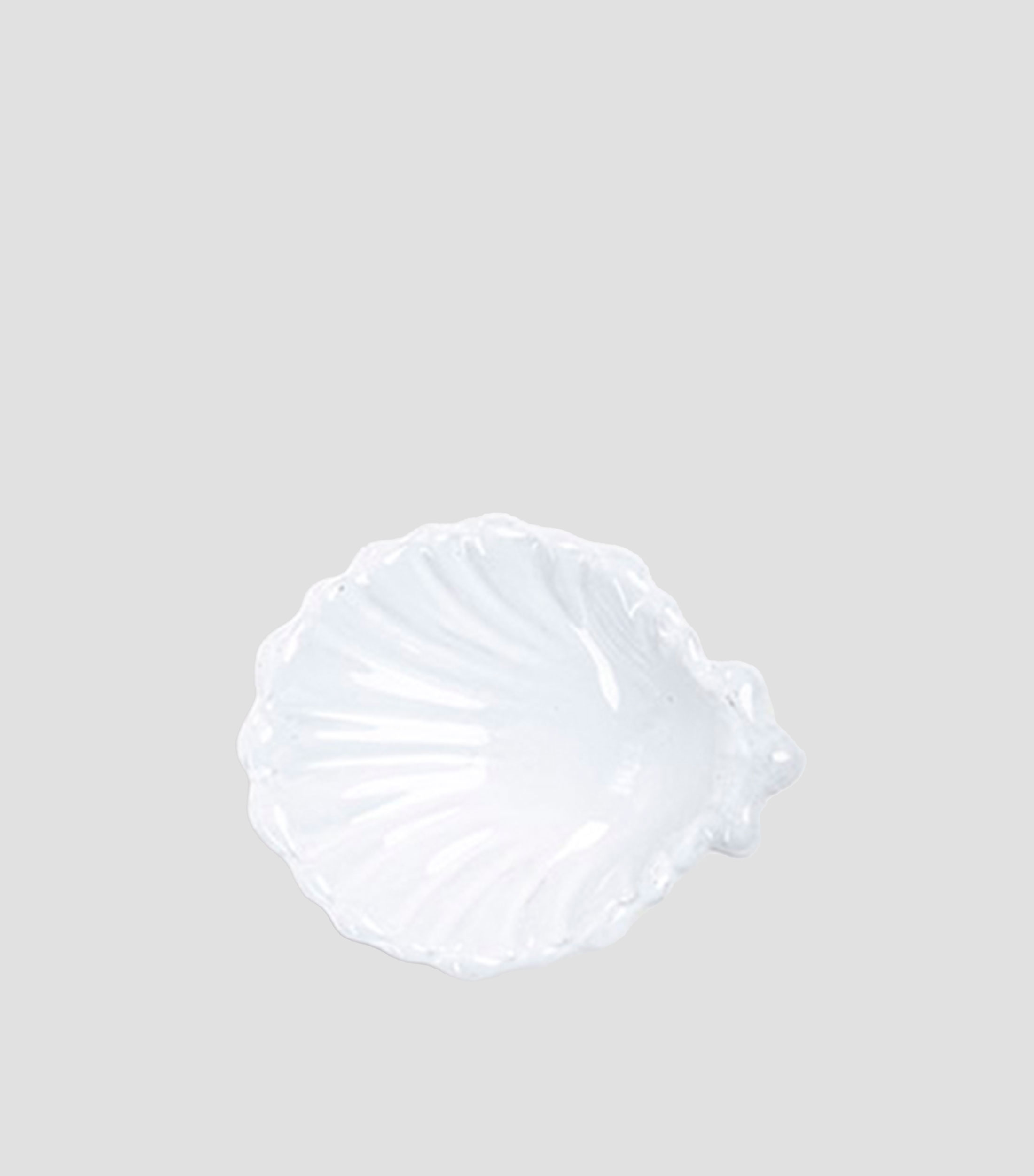 Plato Concha blanco en cerámica