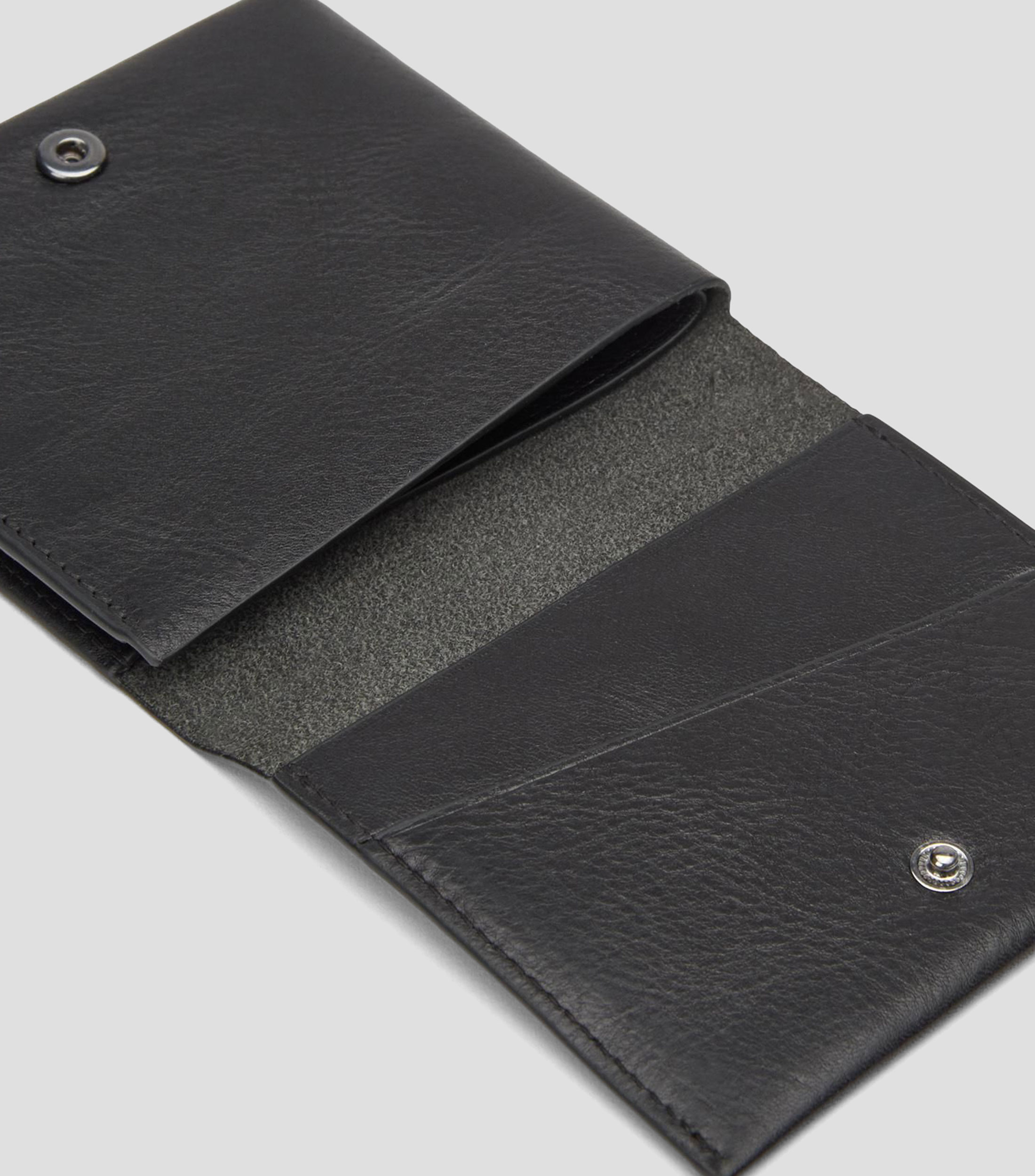 Cartera bifold en piel bovina lisa Hombre