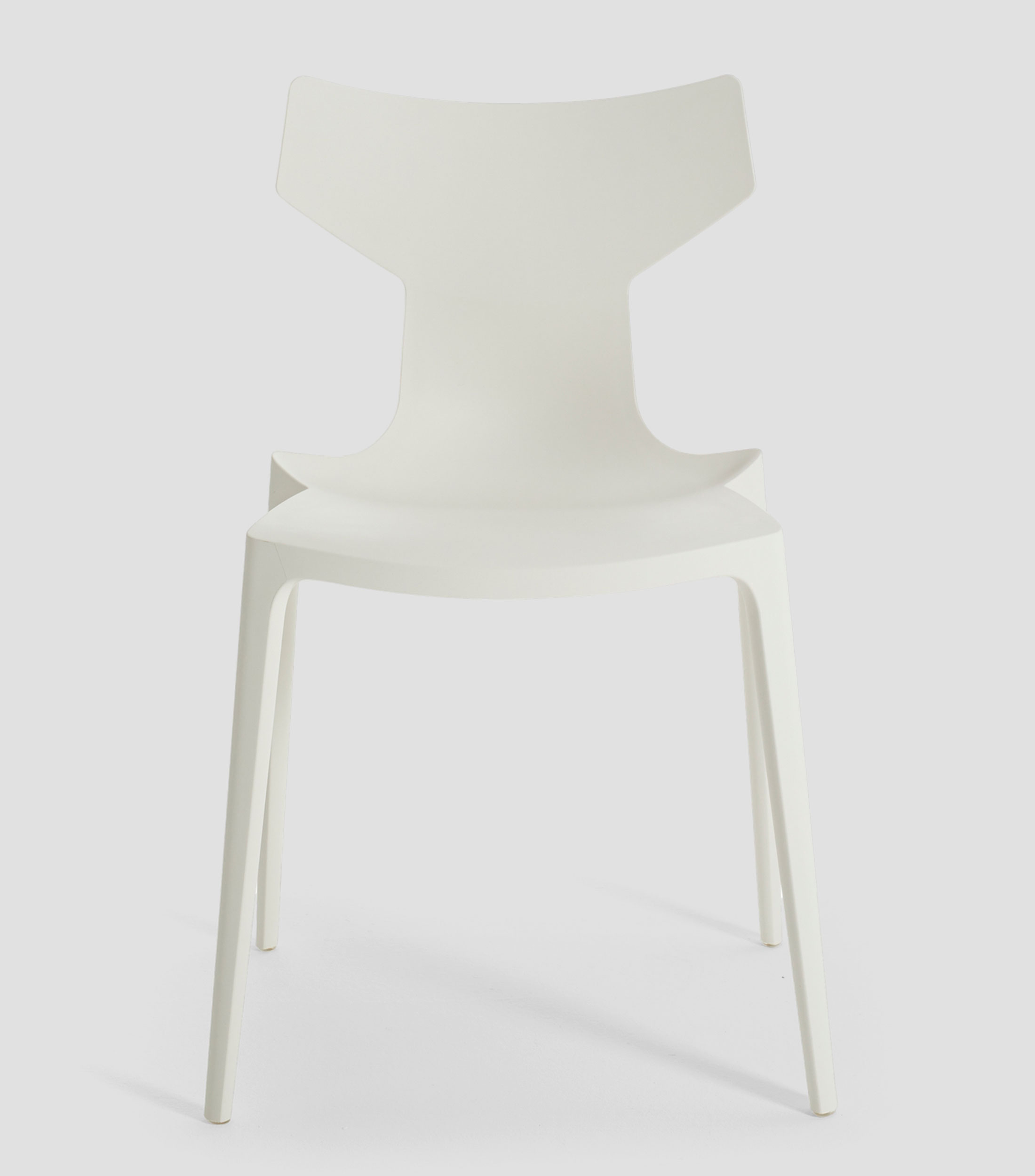 Silla Re-Chair Silla en tecnopolímero termoplástico reciclado blanco