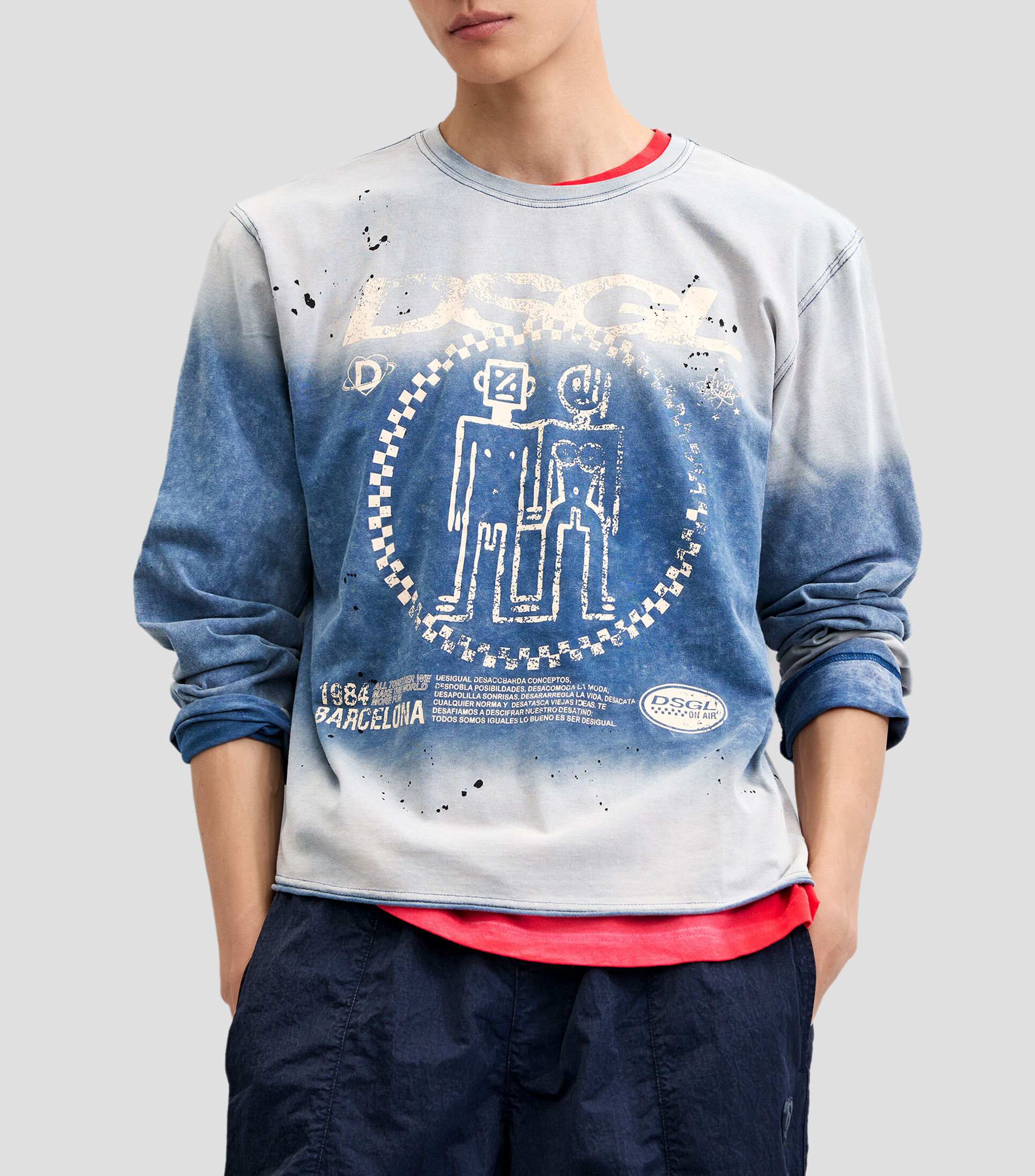 Playera estampada logo Hombre