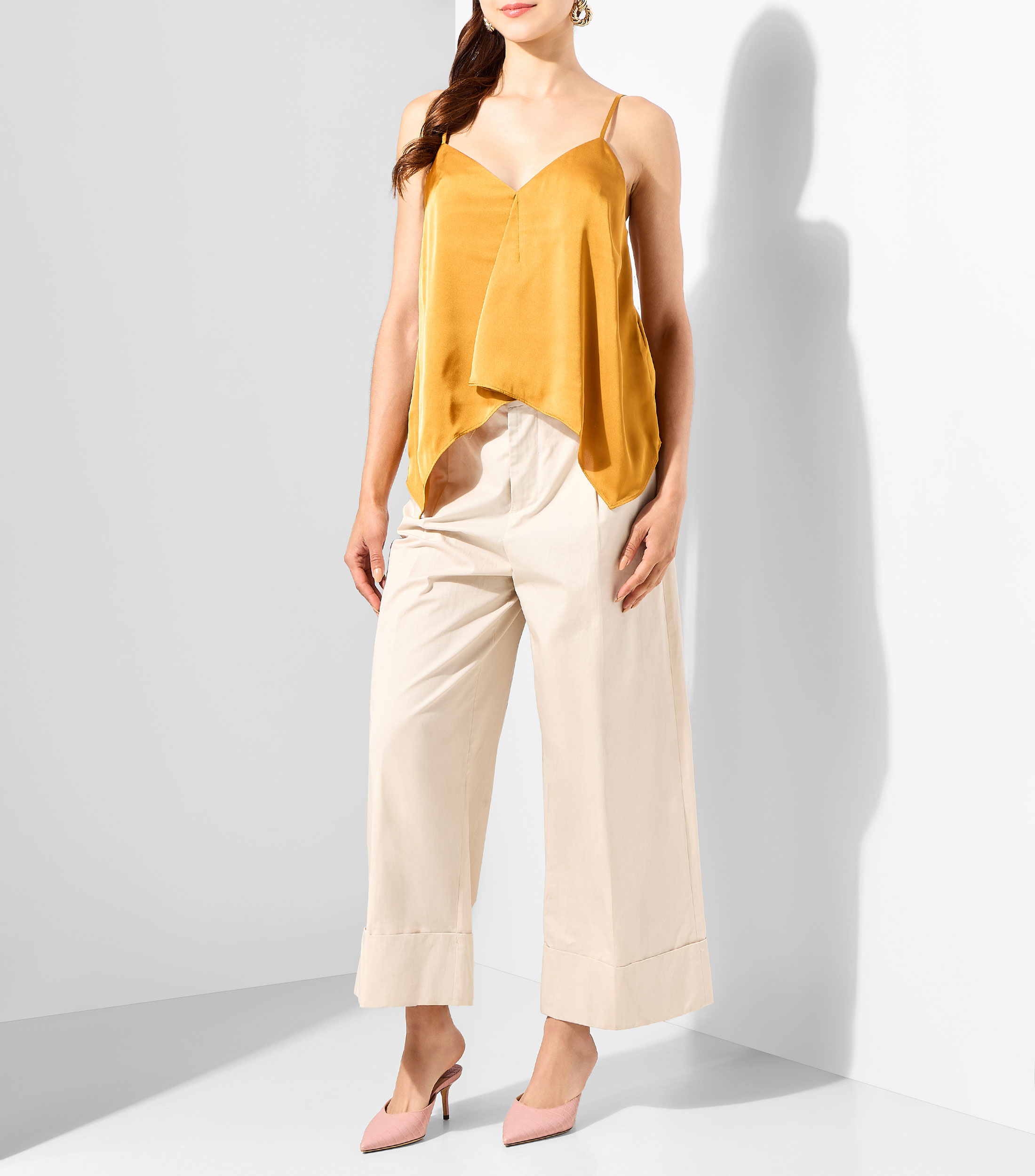 Blusa lisa sin mangas Mujer