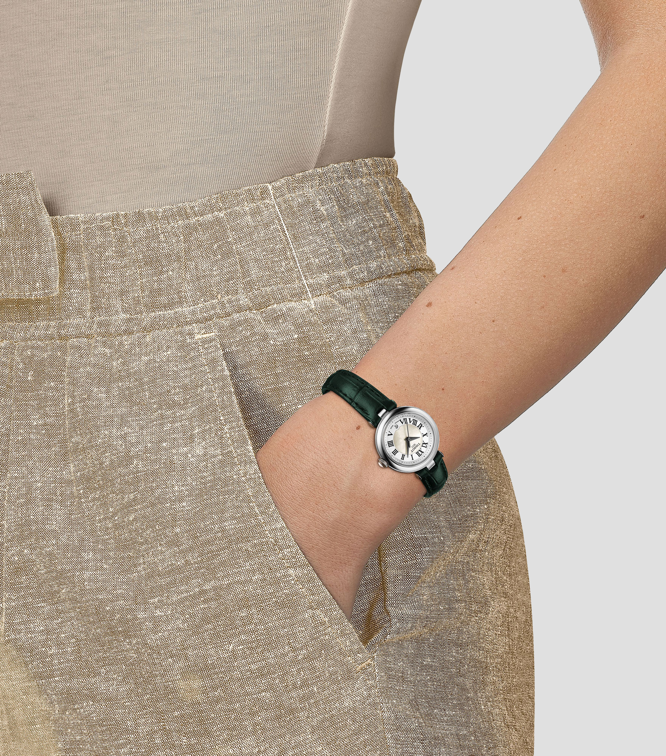 Reloj para Mujer T-Lady Bellissima Quartz Small Casual, Plateado, Verde