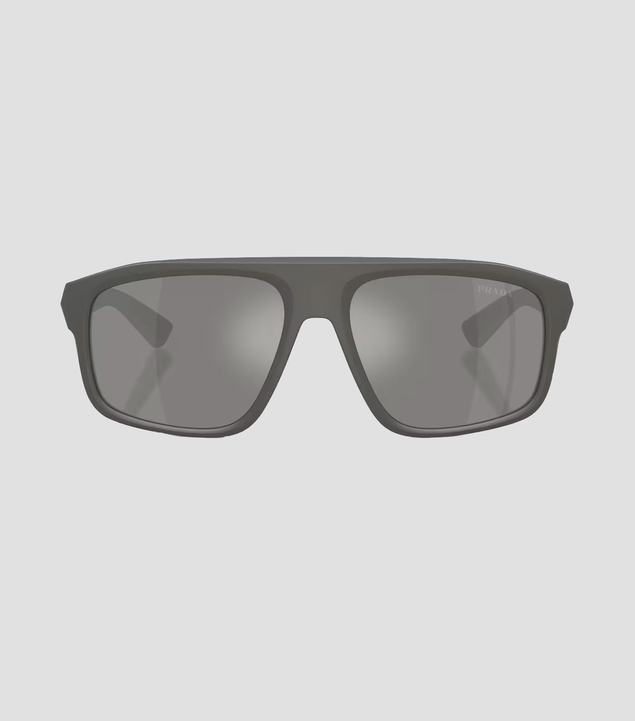Lentes de sol rectangulares grises Hombre