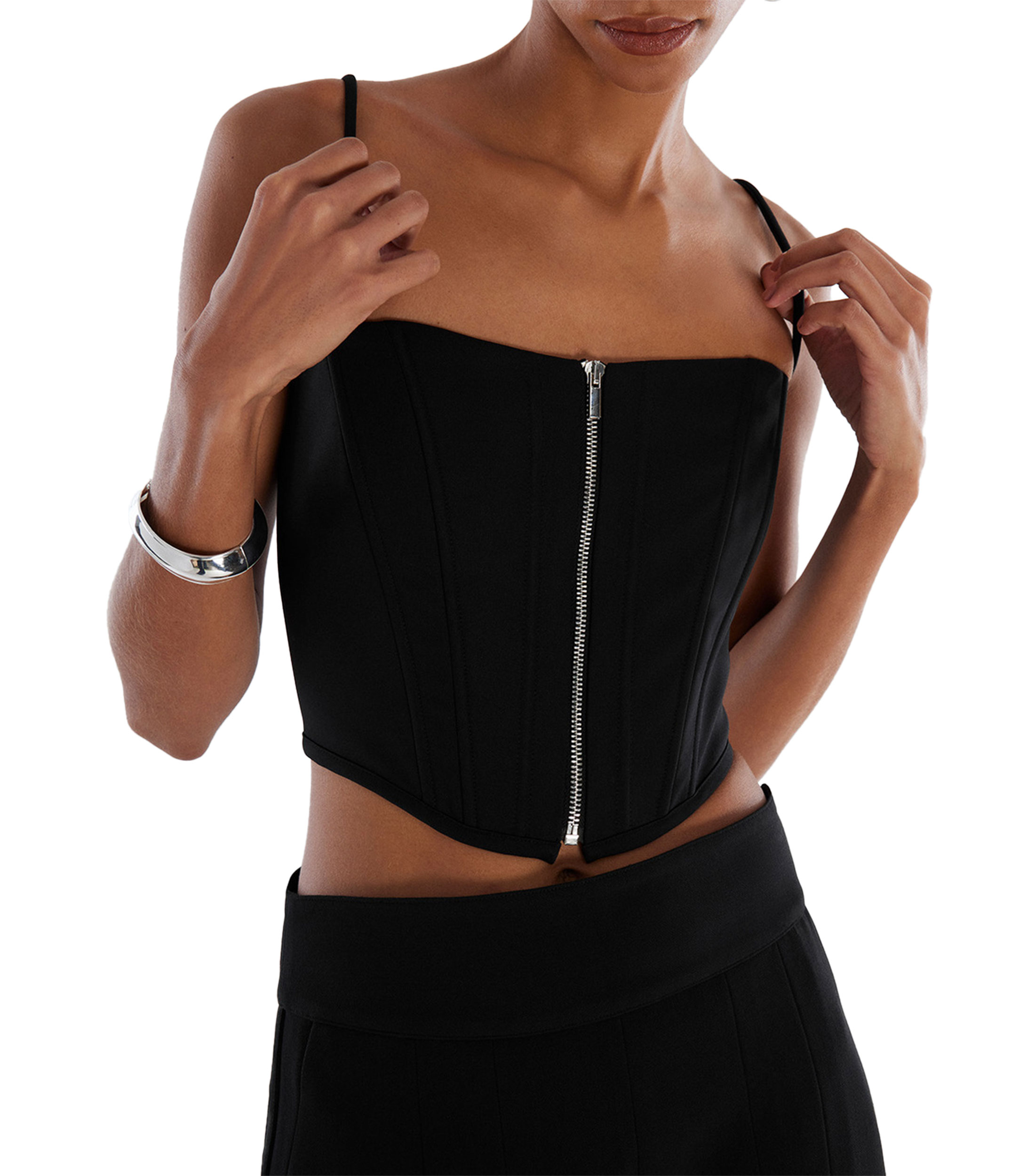 Blusa Crop Top sin mangas Mujer