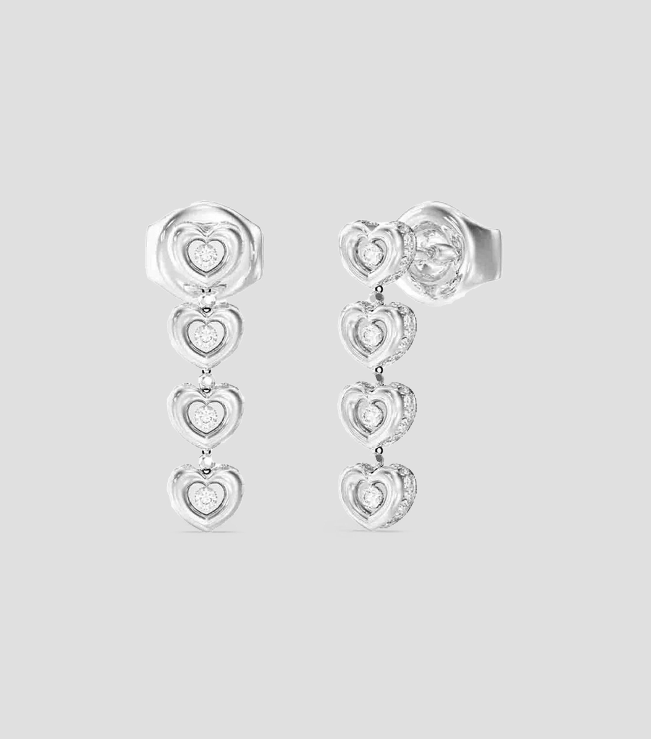 Aretes Love con cristales Mujer