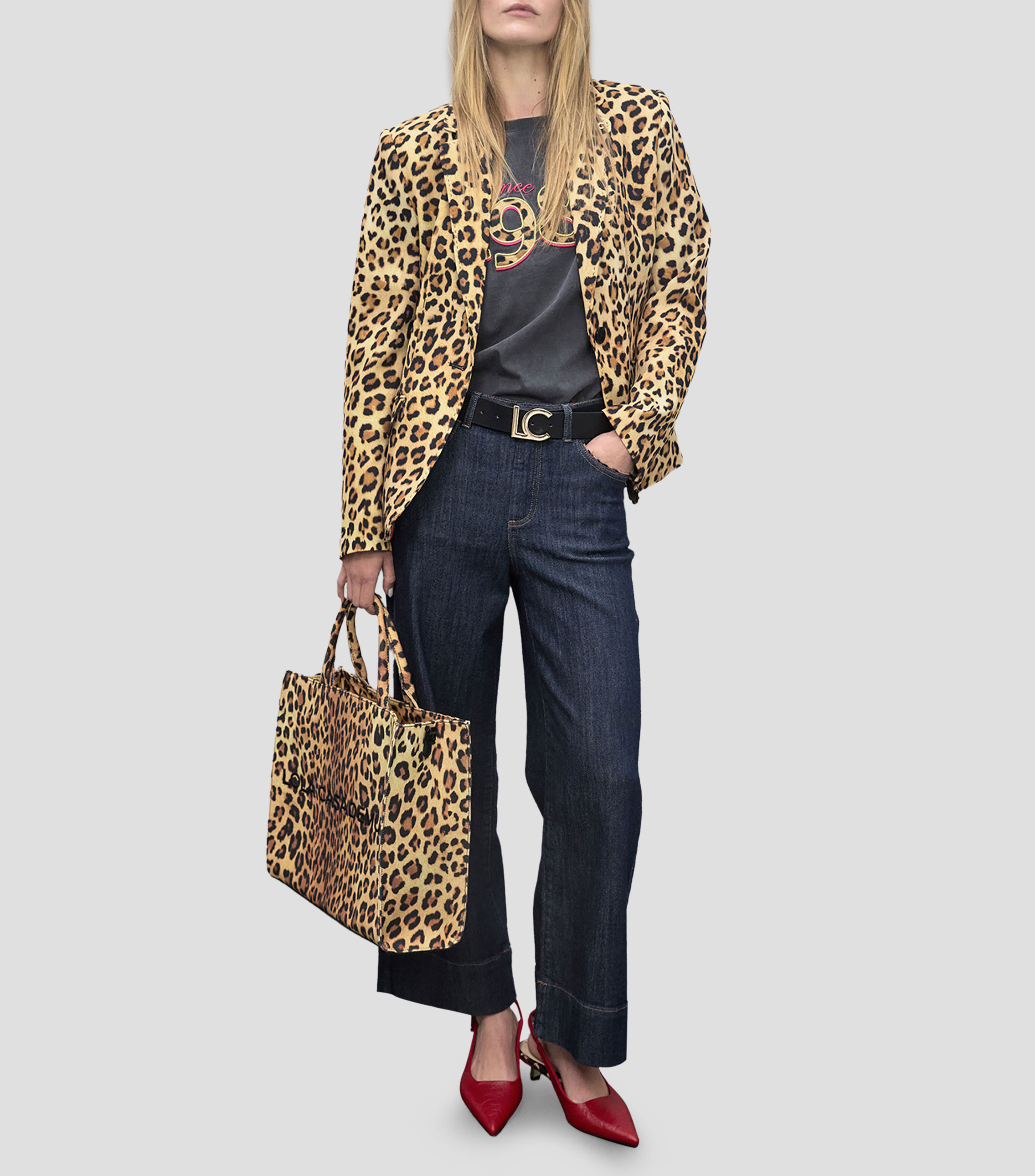 Bolsa tote multicolor animalprint Mujer