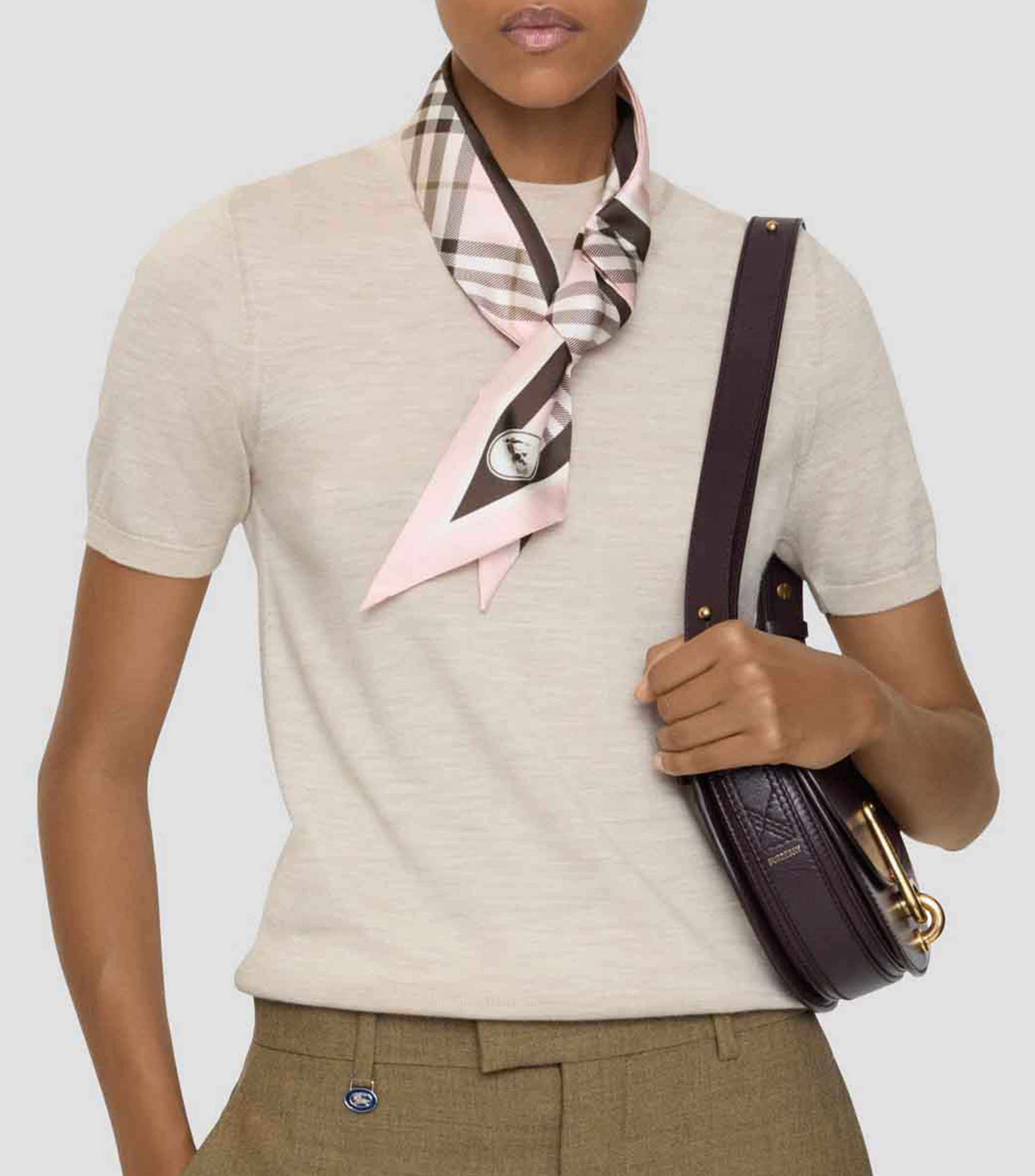 Pañuelo rosa con cuadros Unisex