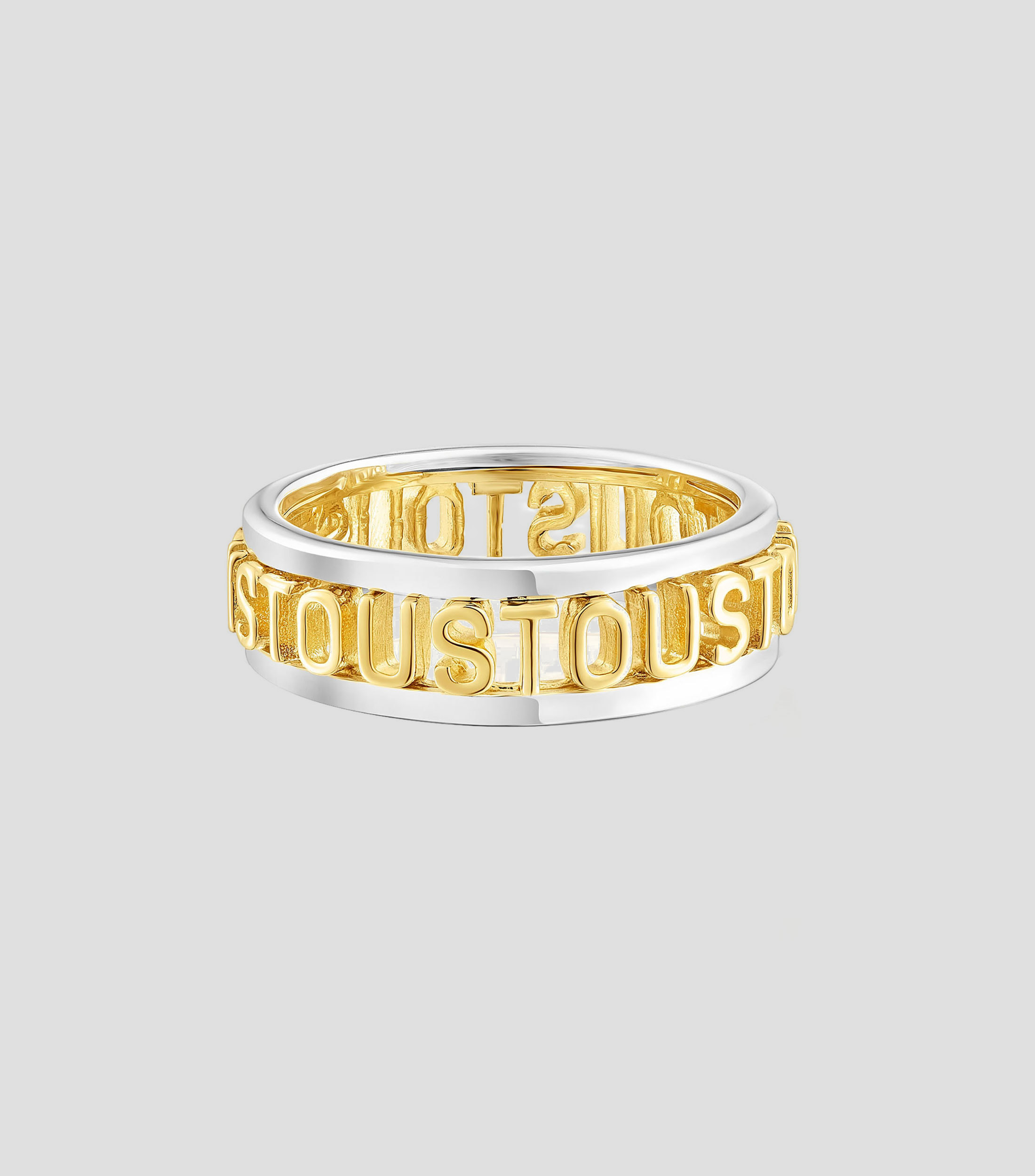 Anillo en vermeil Logo Mujer
