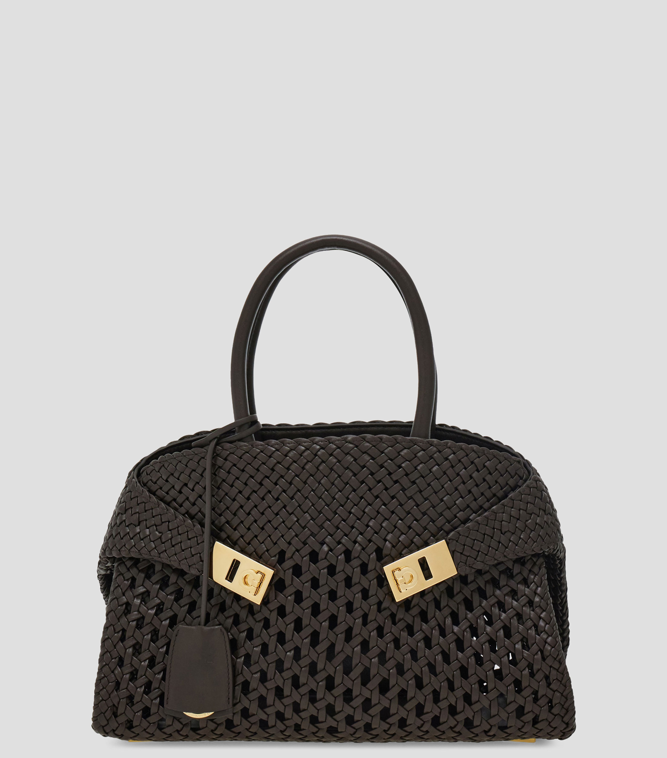 Bolsa shoulder liso con detalle trenzado Mujer