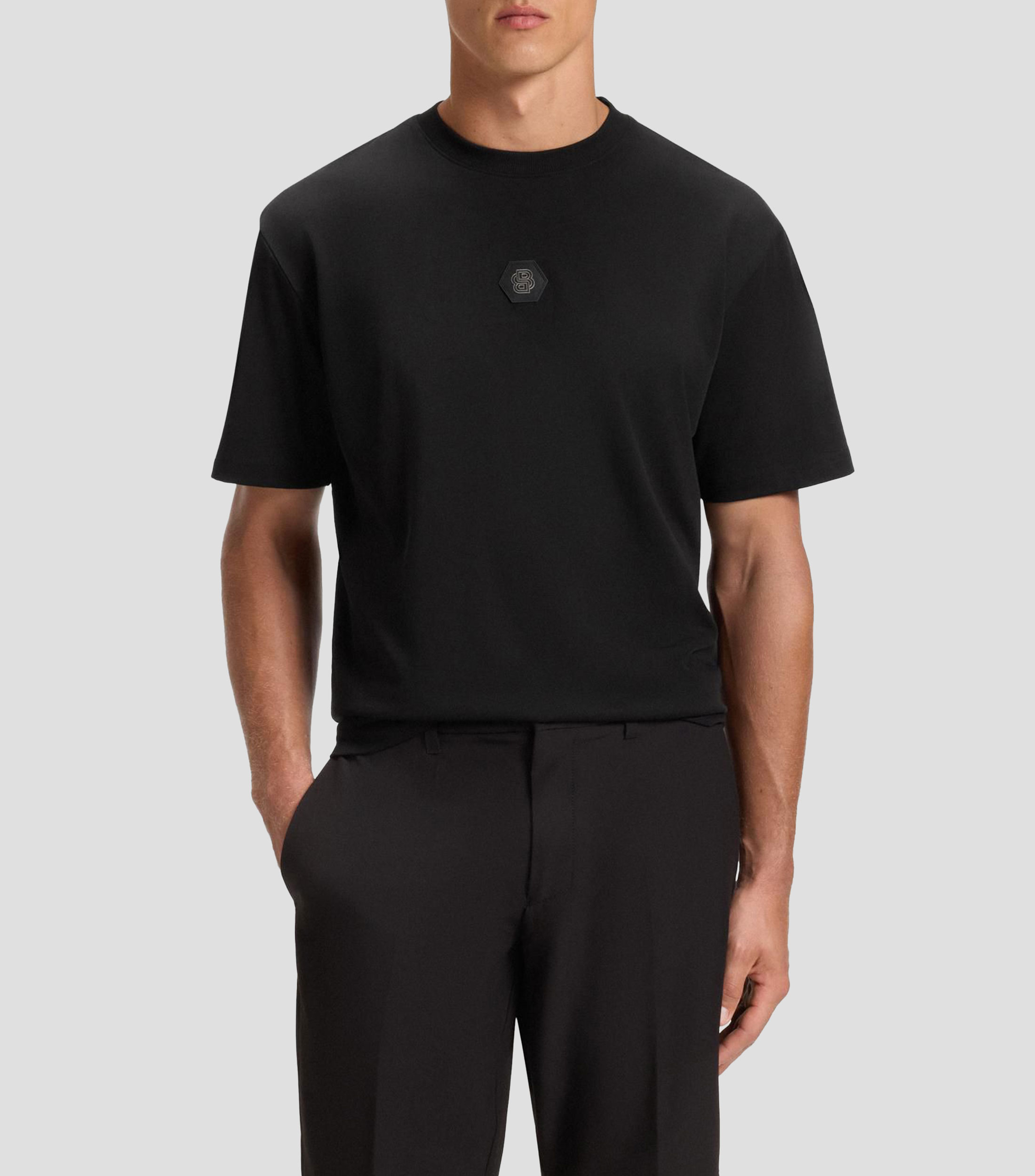 Playera de punto de algodón con monograma Double B Hombre