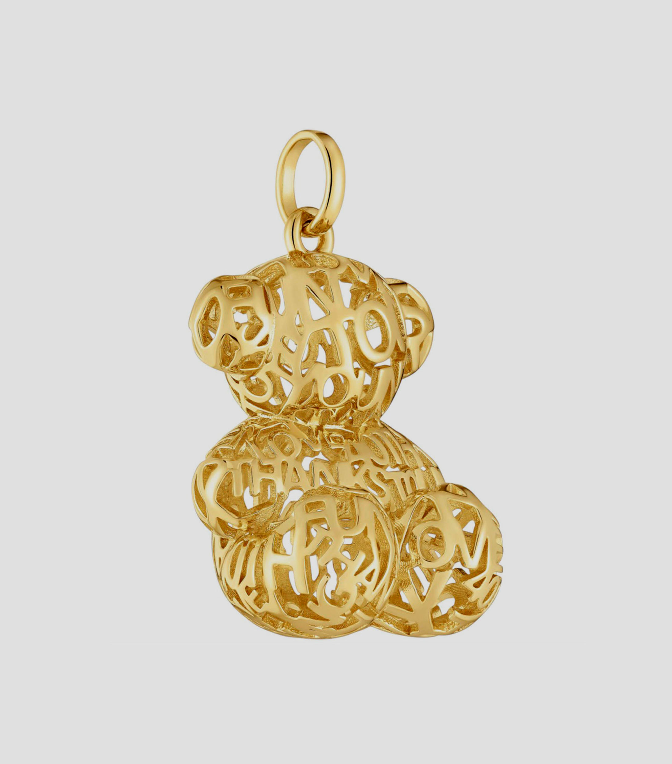 Dije oso en plata Bold Bear motivos calados Mujer