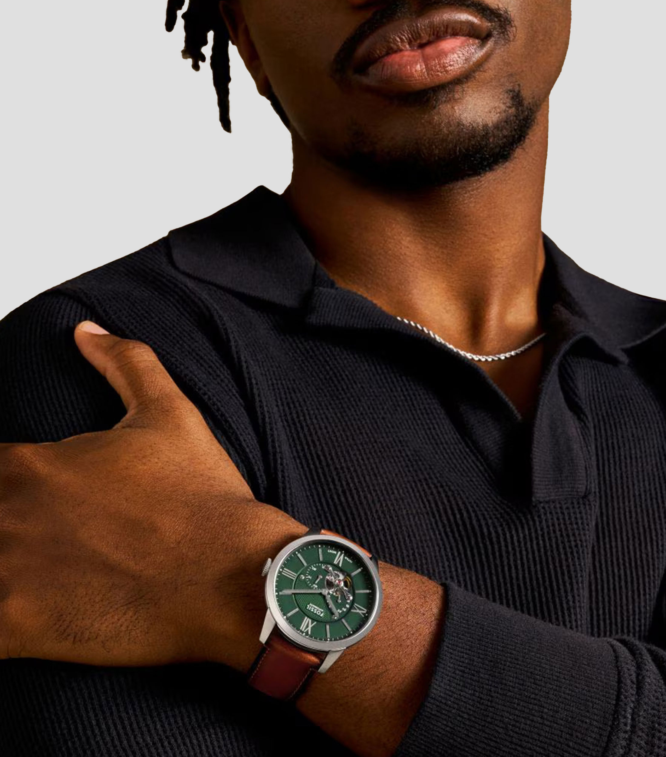 Reloj para Hombre Townsman Casual Negro, Plateado