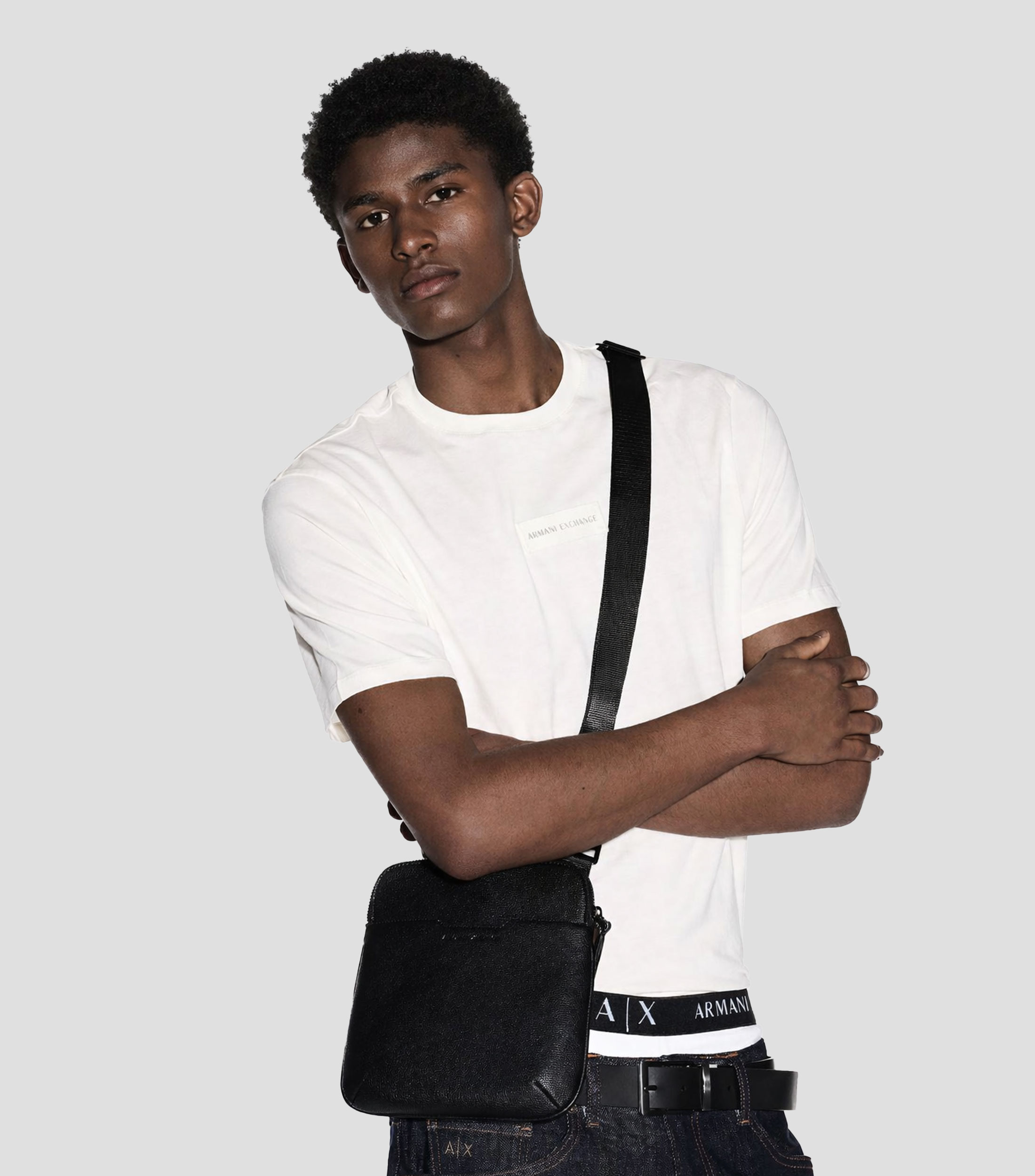 Bolso crossbody liso Hombre