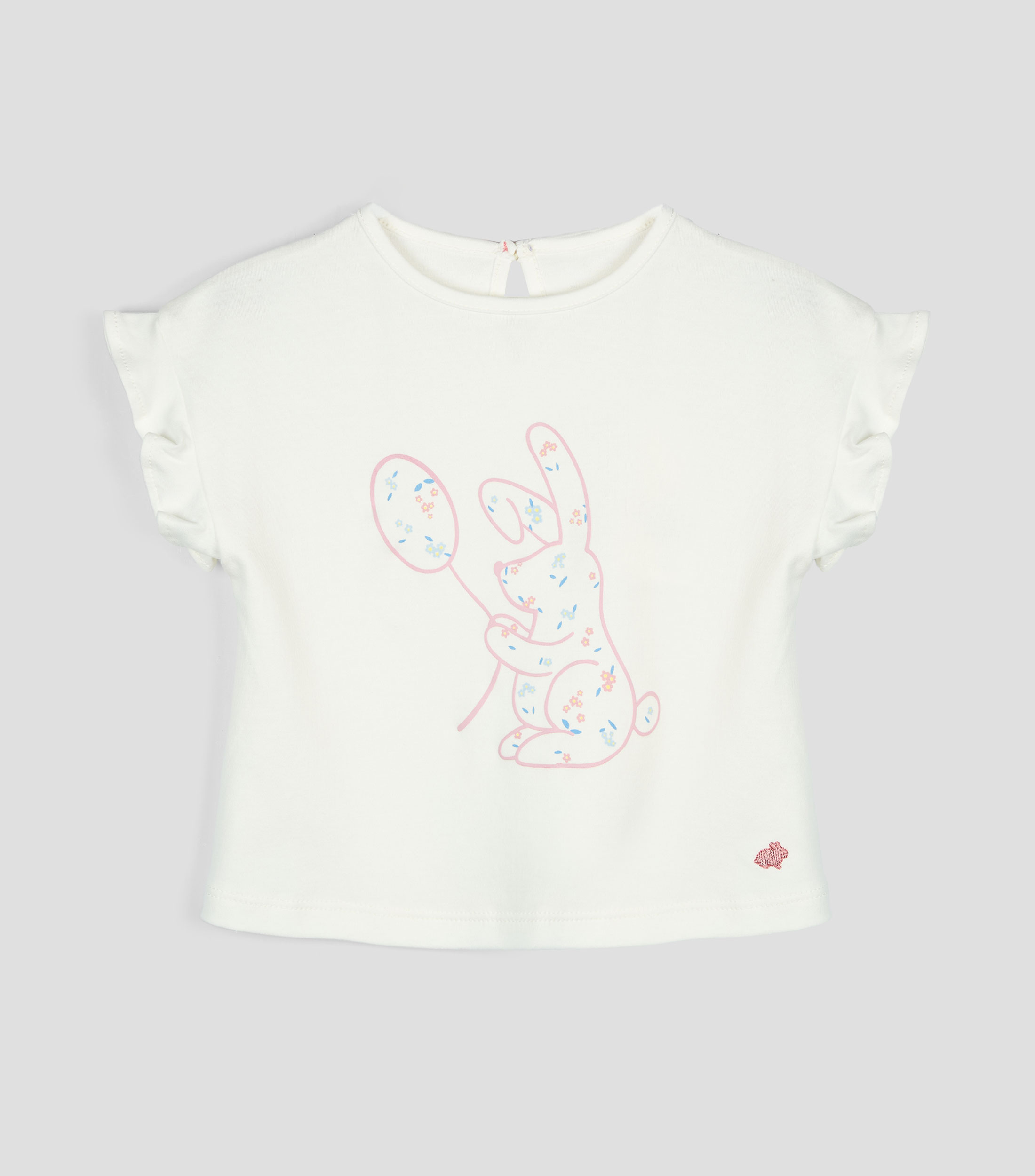 Playera cuello redondo manga corta estampada Bebé