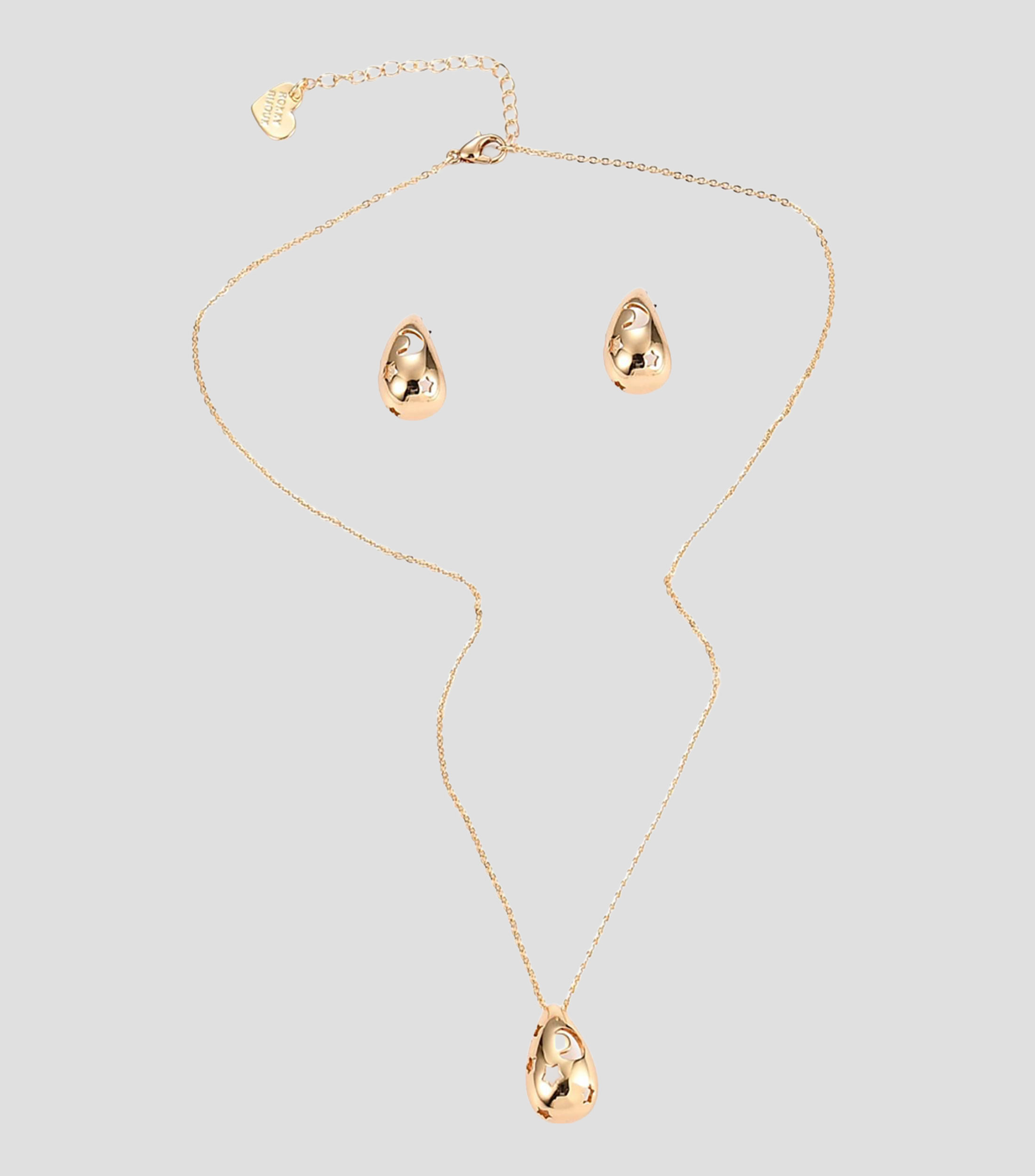 Set collar y aretes Mujer