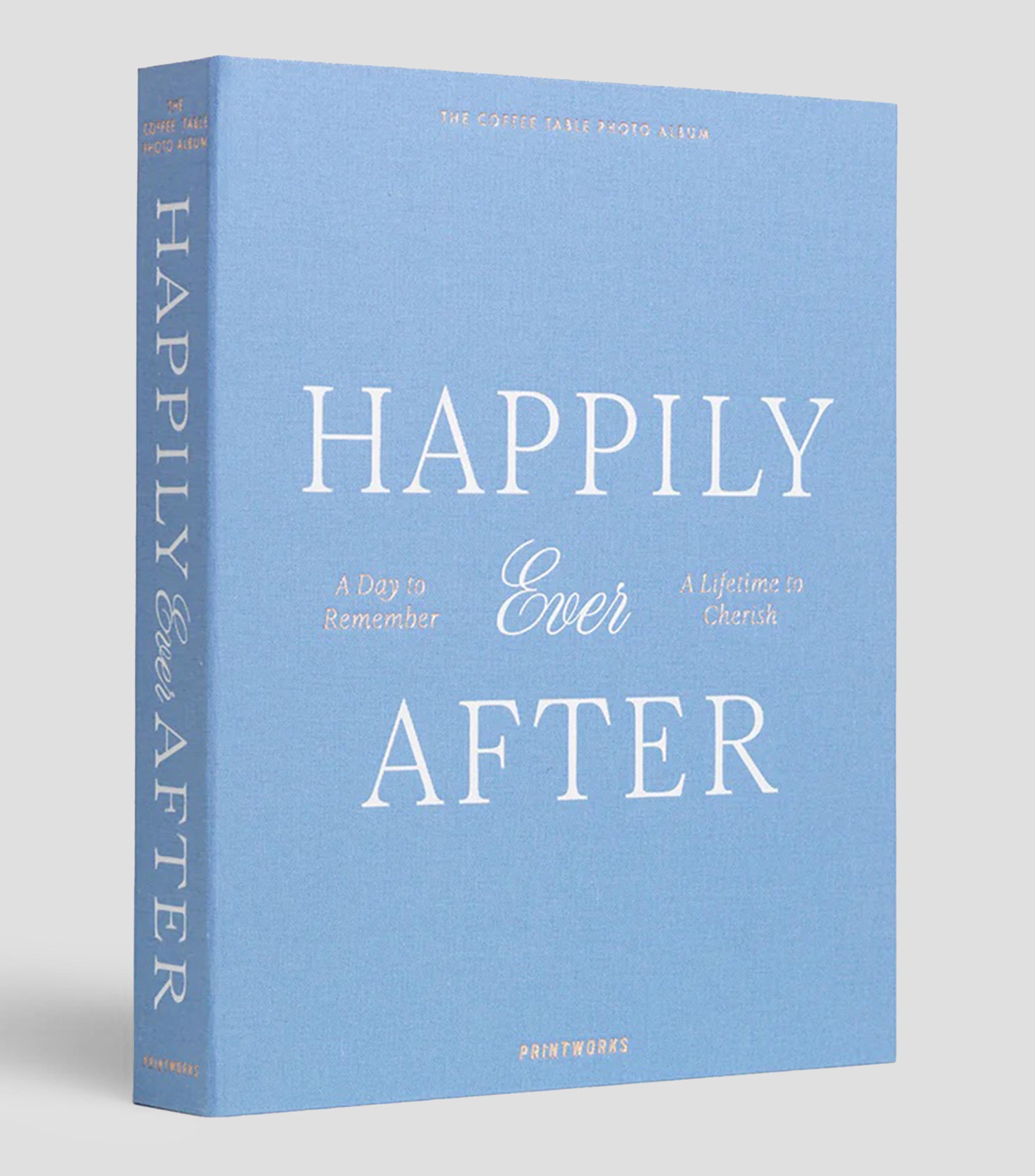 Álbum para fotos de boda Happily Ever After en tela y papel