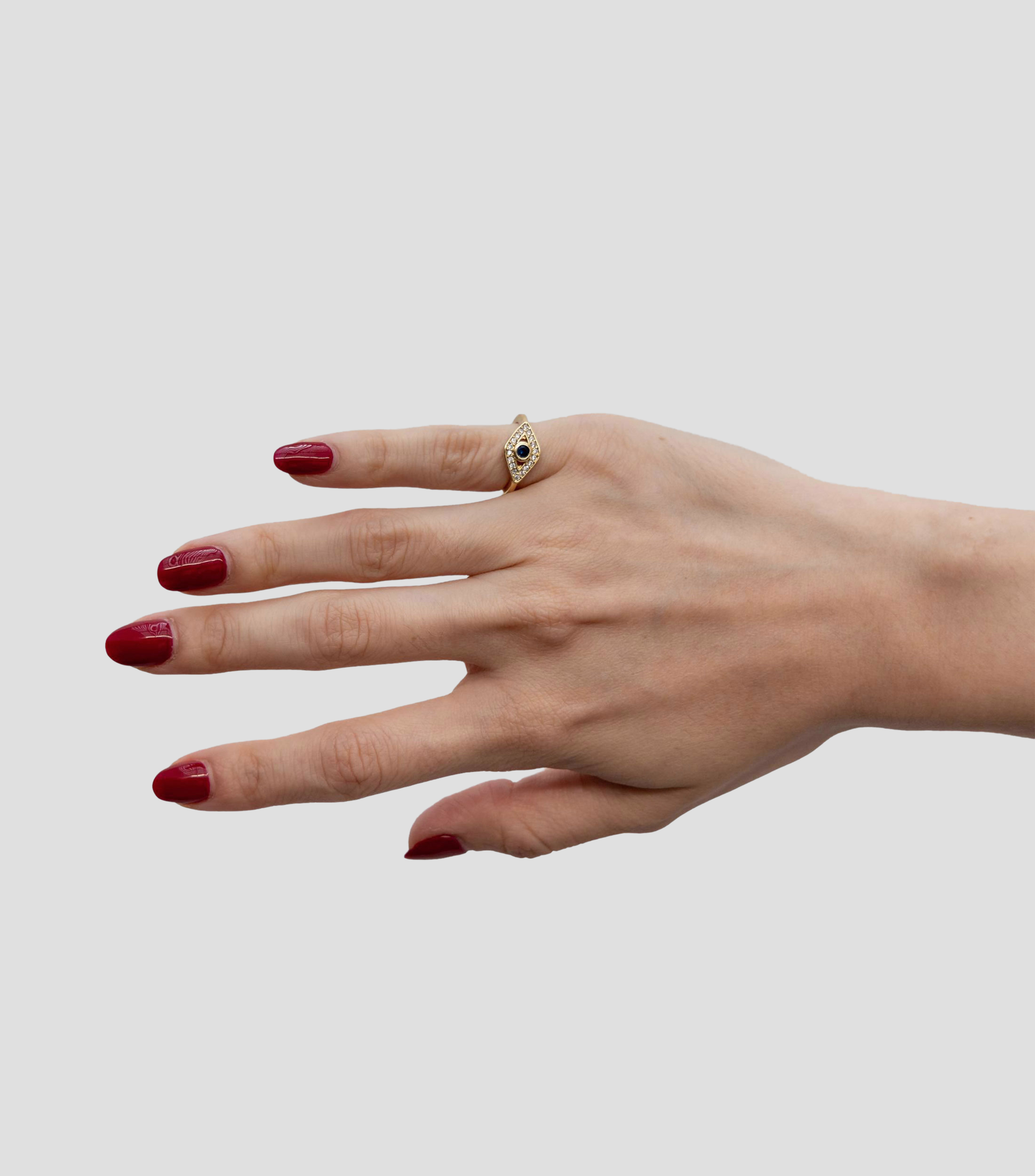 Anillo con ojo turco Mujer