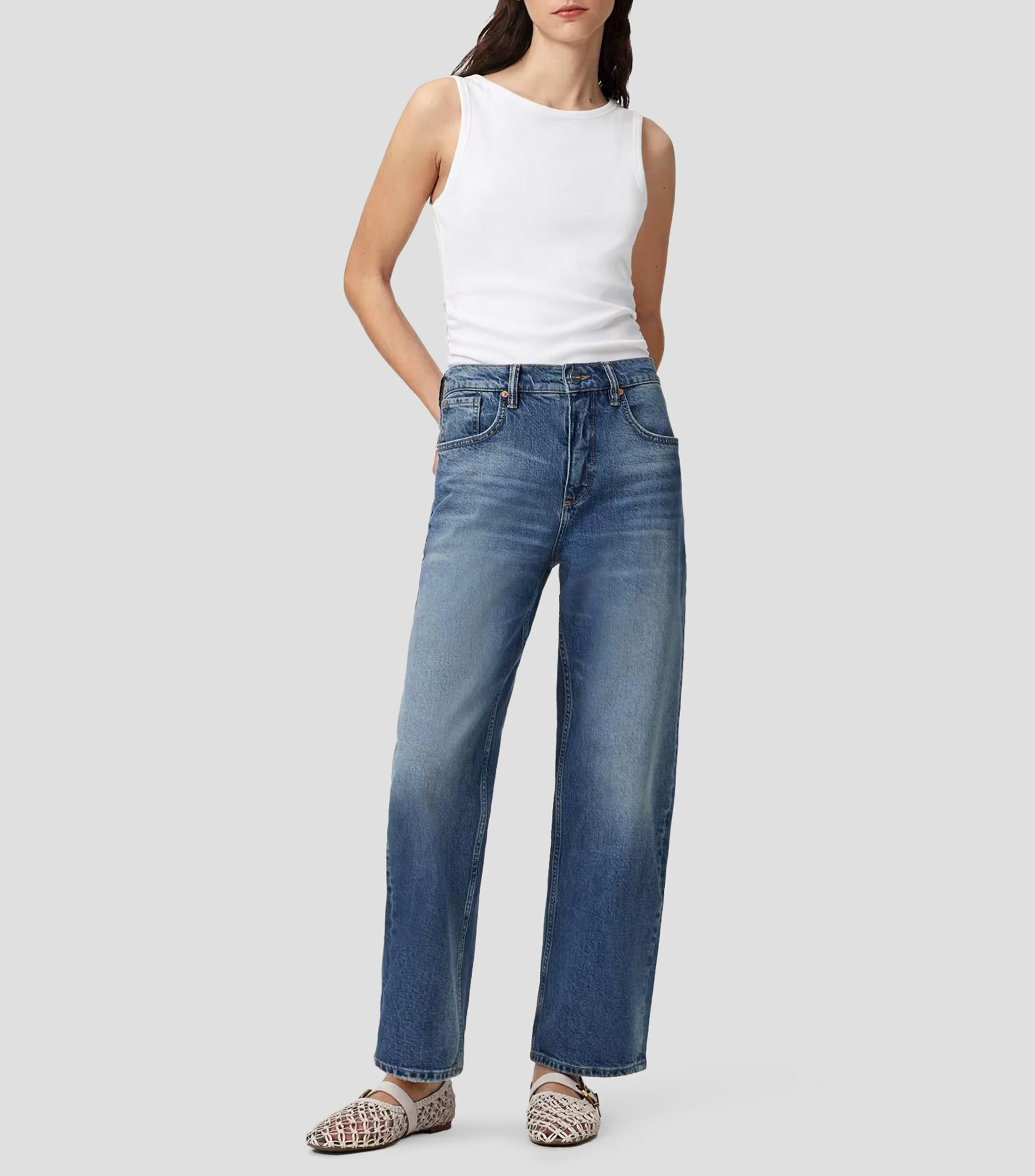 Top negro liso Mujer