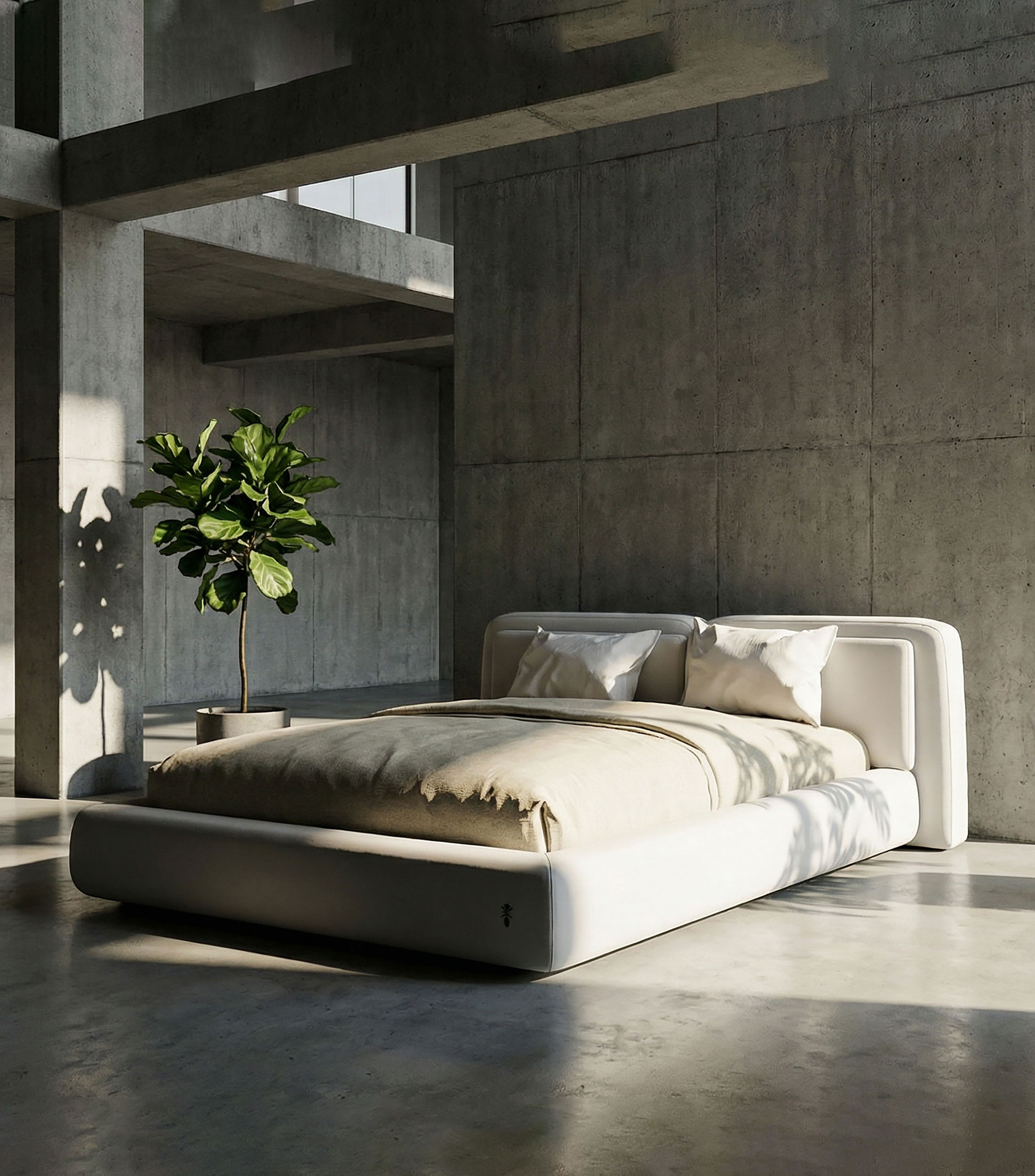 Cama King Size Elements en tela