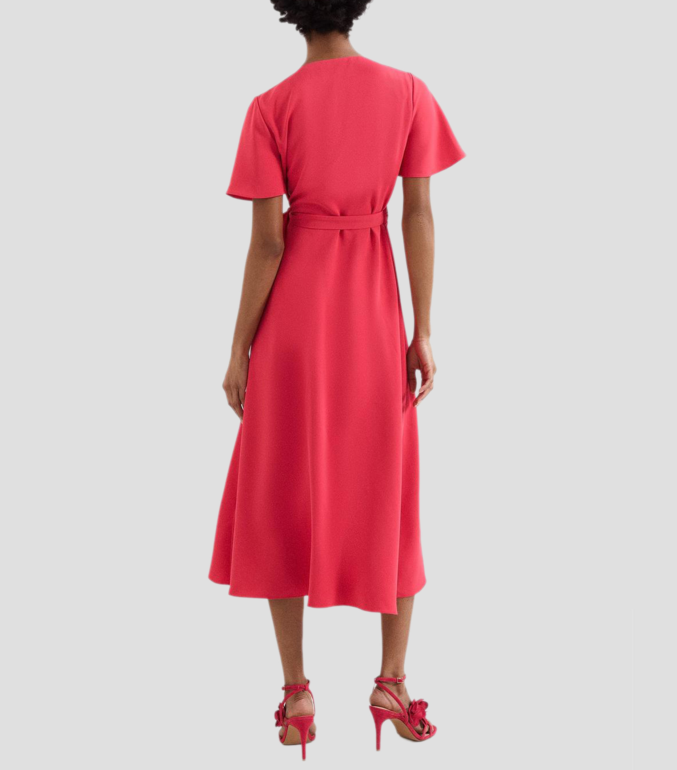Vestido midi liso Mujer