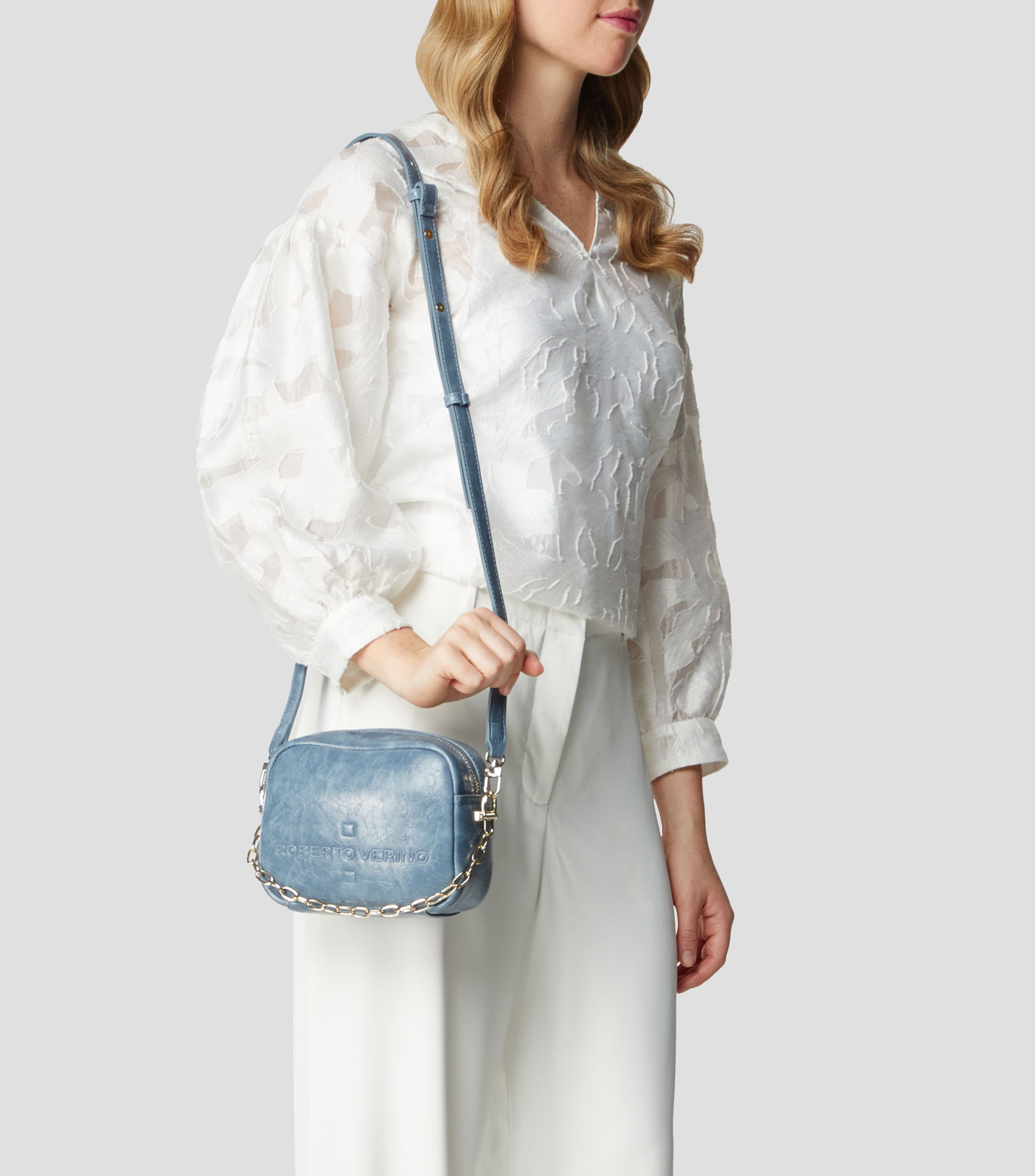 Bolso Crossbody craquelado Mujer