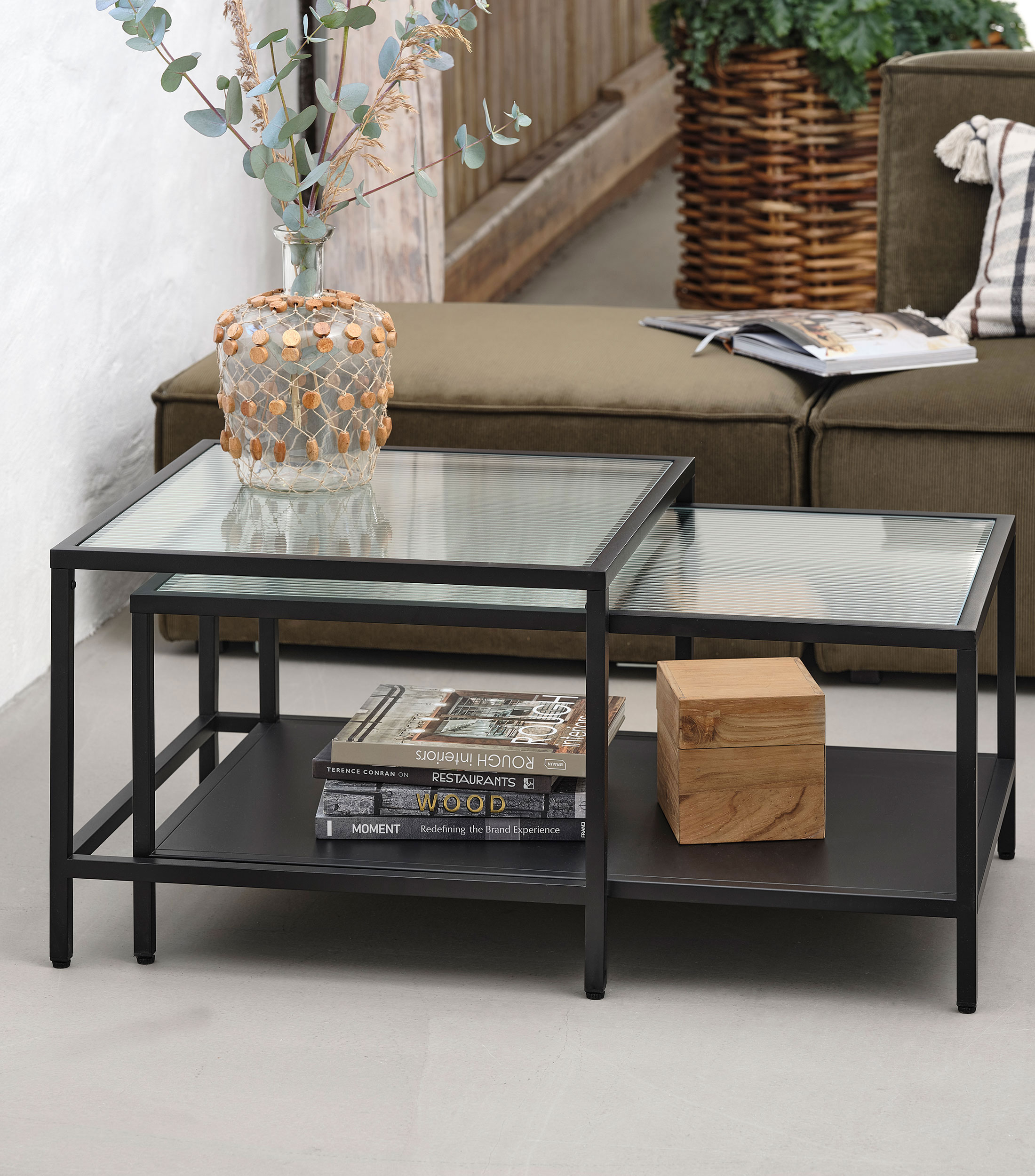 Mesa de Centro Nido Bronco negro en metal