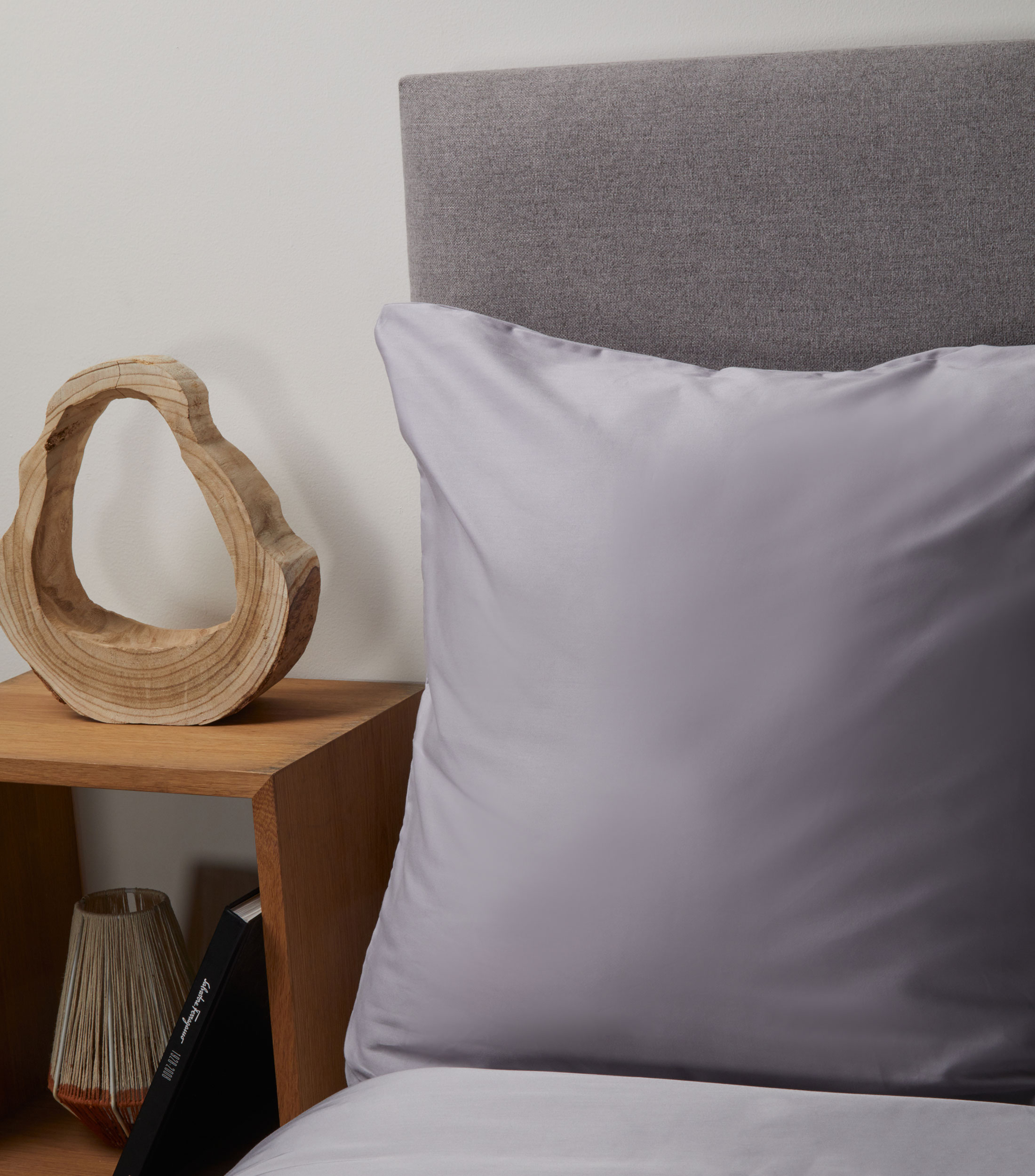 Funda para Almohada Euro en Algodón Gris Perla