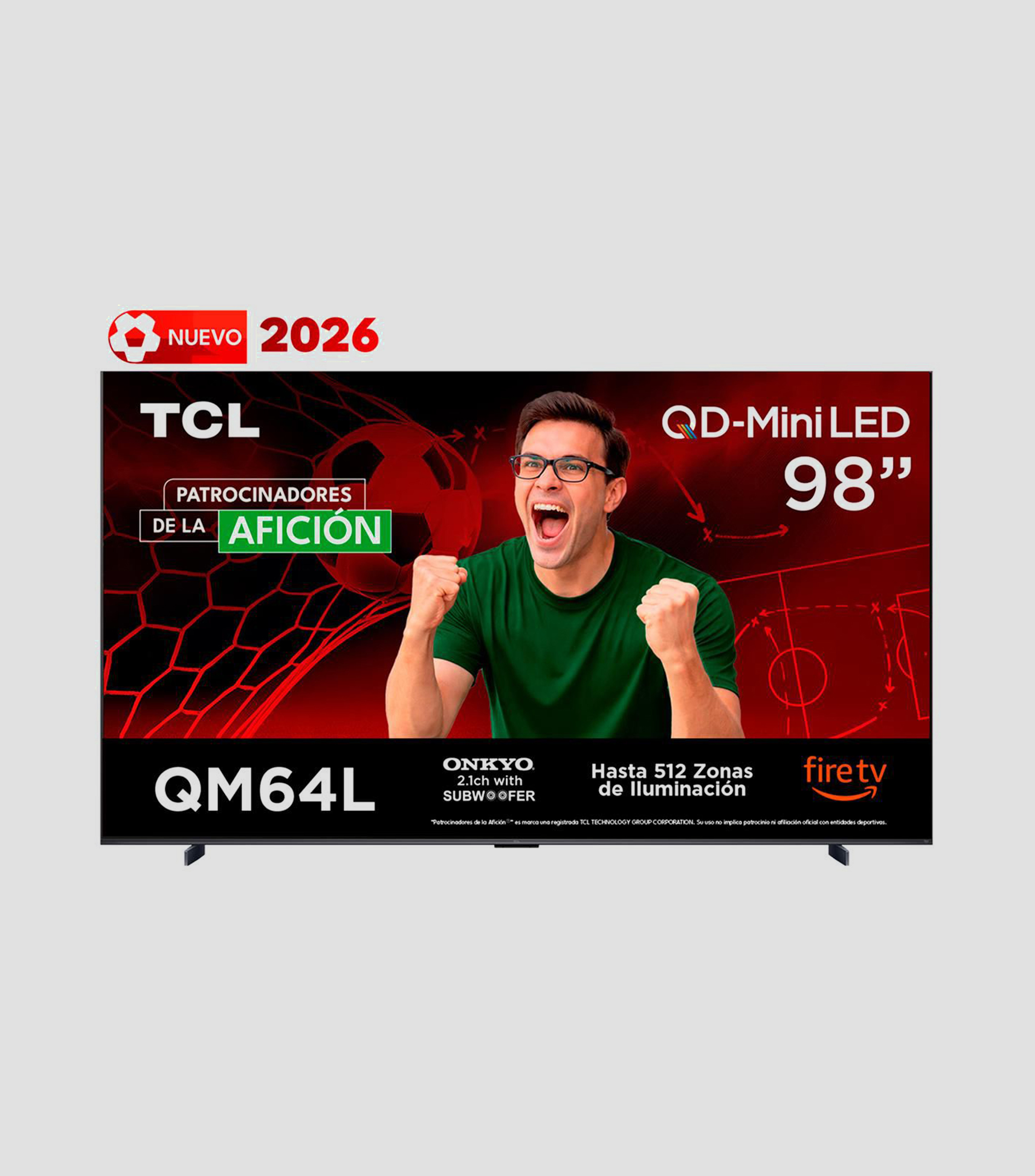 Pantalla 98 Pulgadas Plana Mini-LED 4K Fire TV 98QM64L