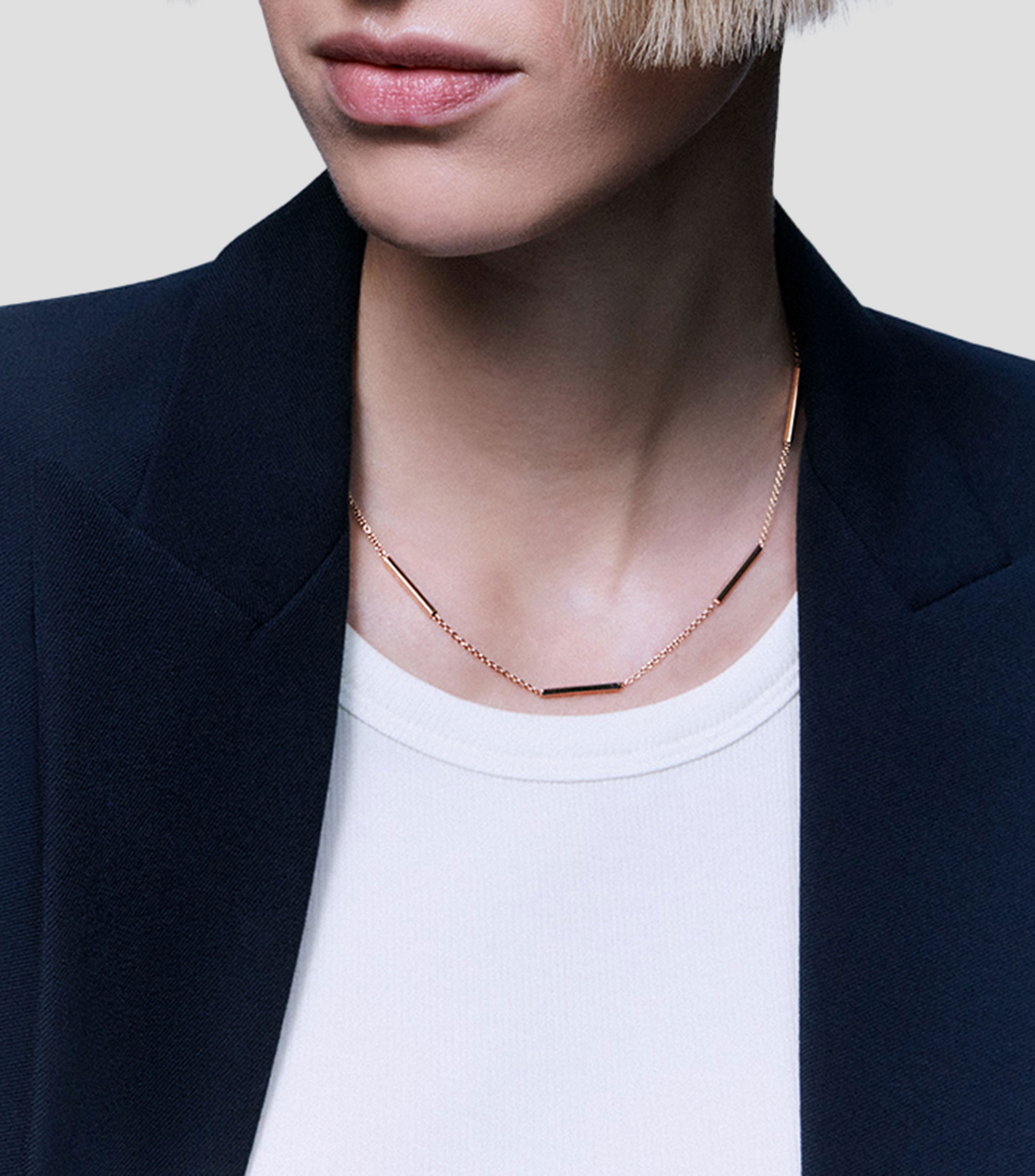 Collar Idalia en oro rosa 18 Kilates Mujer