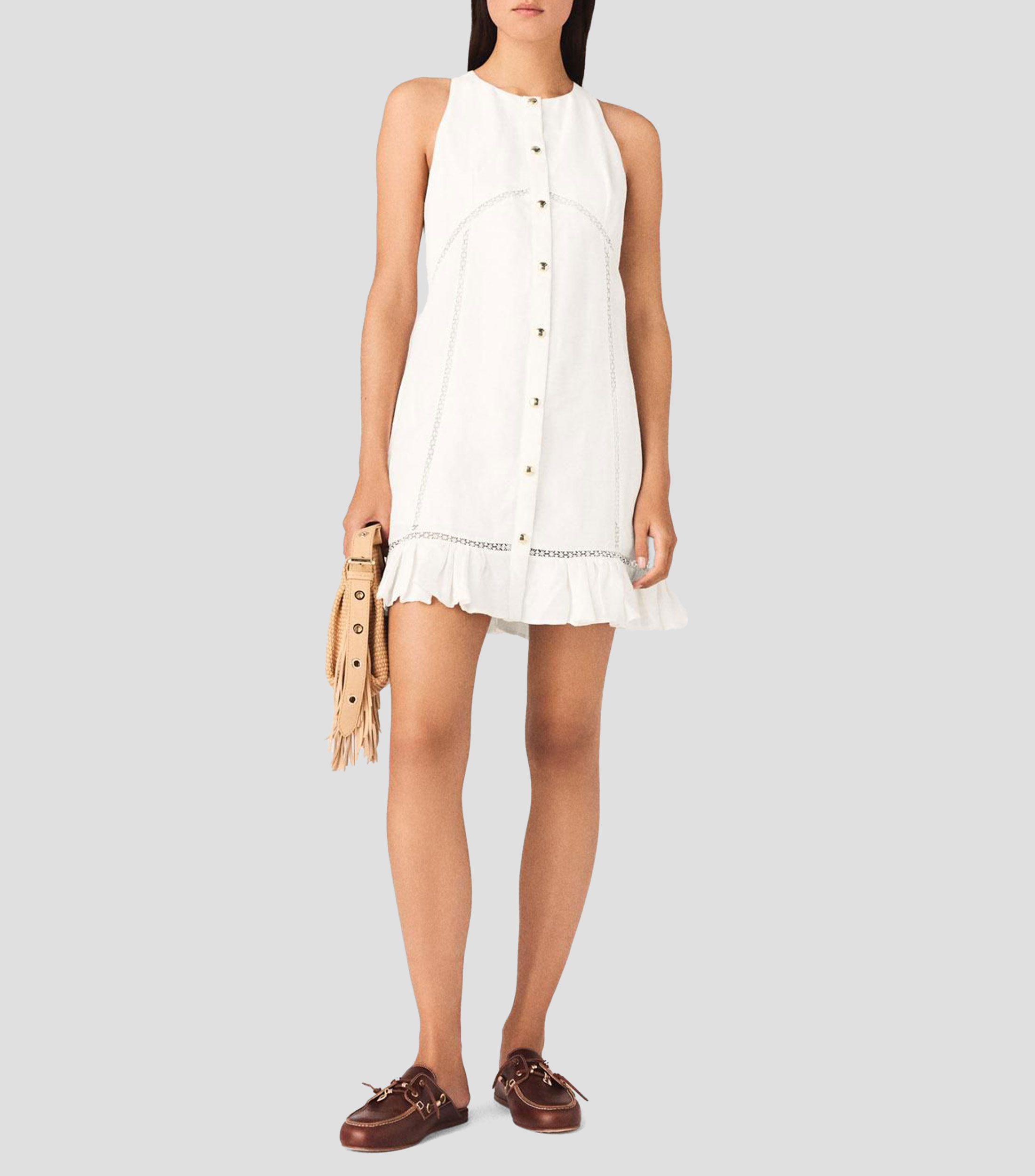 Vestido mini liso Reenana Mujer