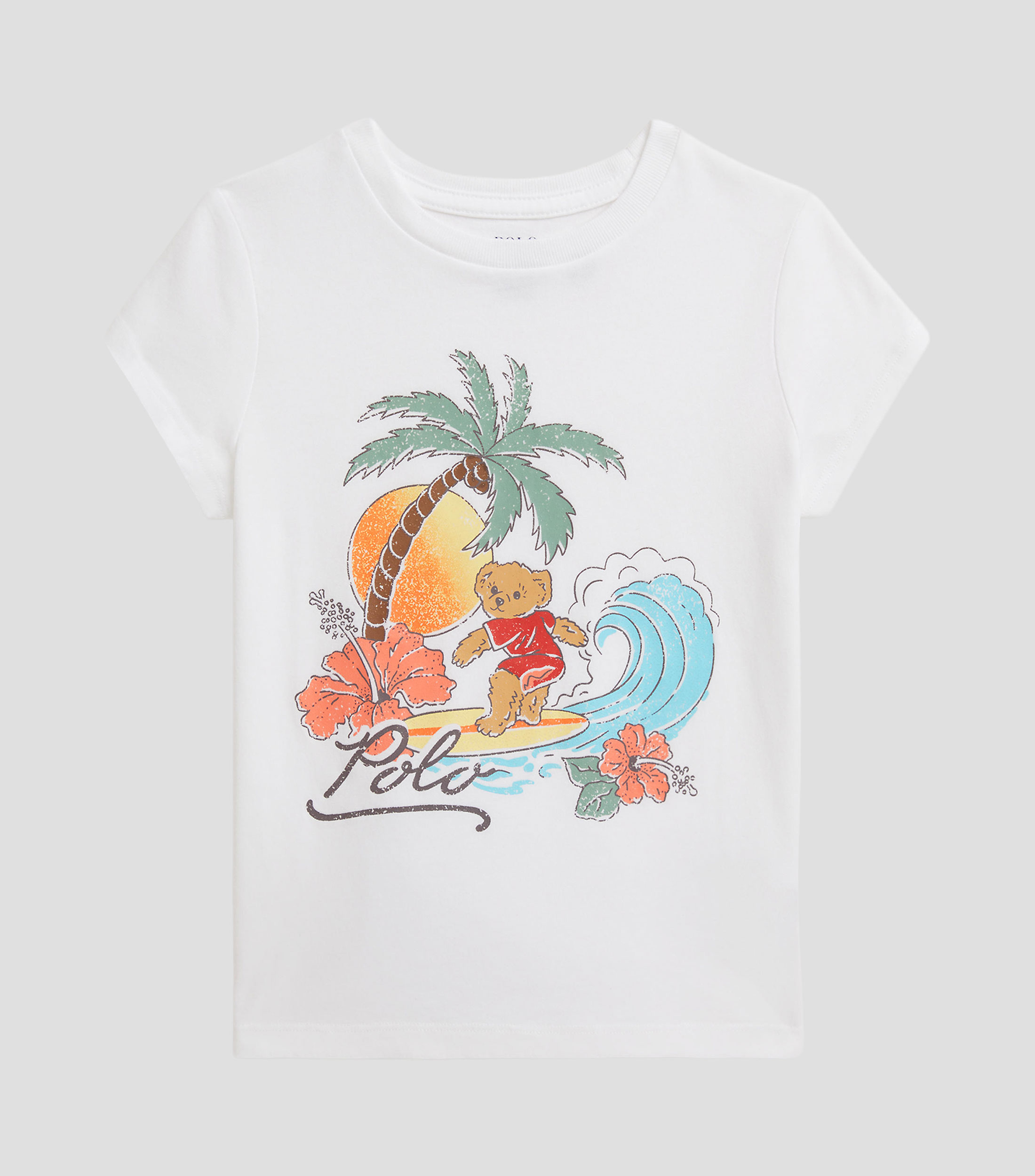 Playera cuello redondo manga corta estampada Niña