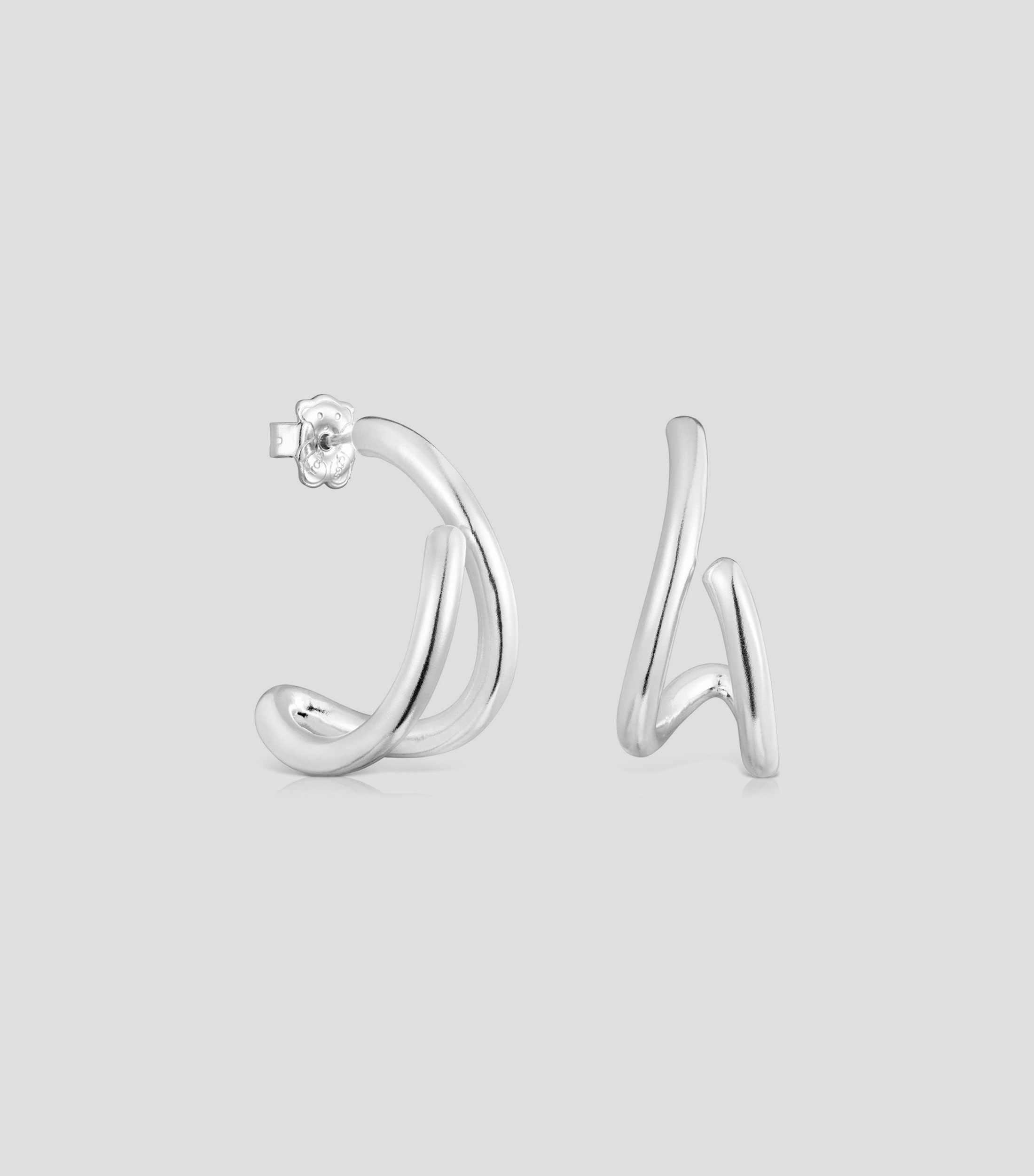 Pendientes en plata .925 Bent Mujer
