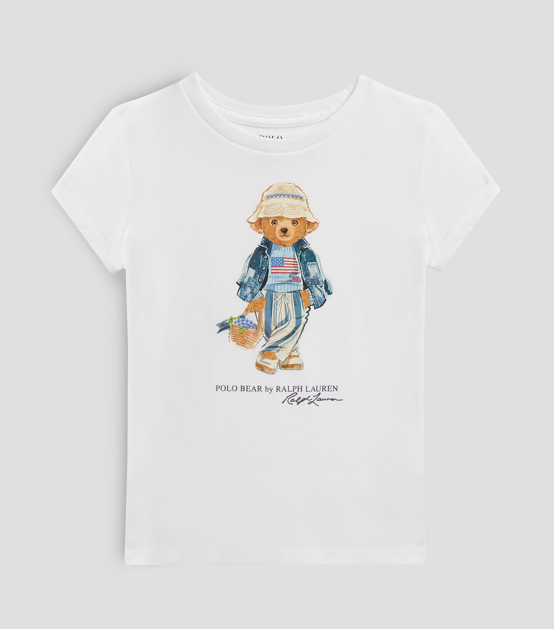 Playera cuello redondo manga corta estampada Niña