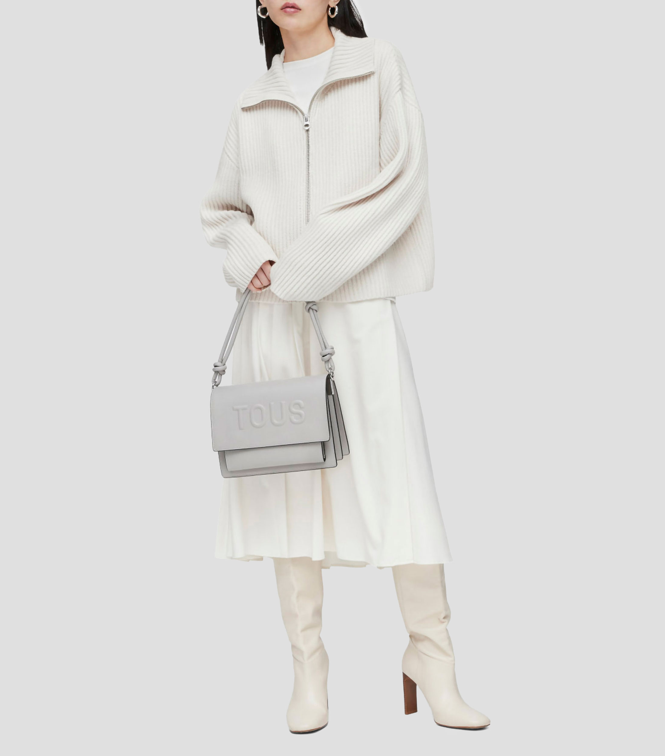 Bolsa crossbody gris La Rue New con logo Mujer