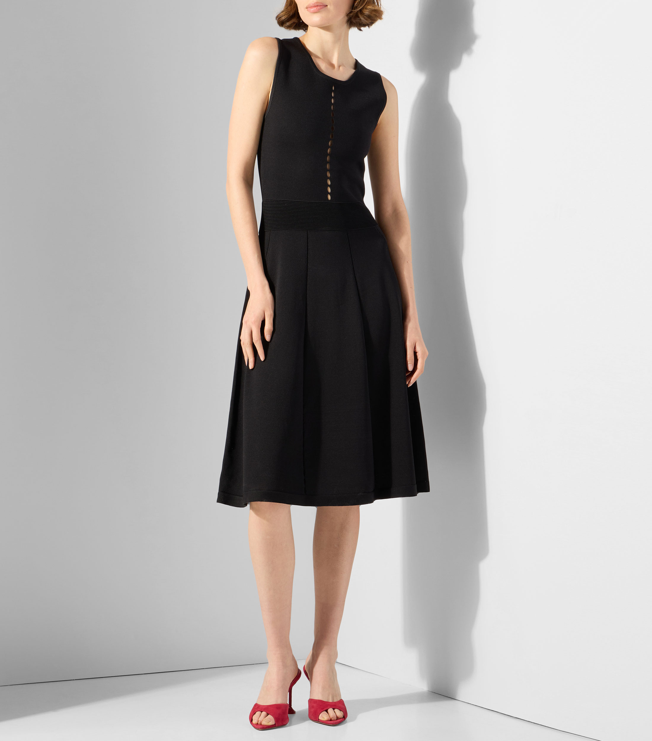 Vestido midi liso Mujer