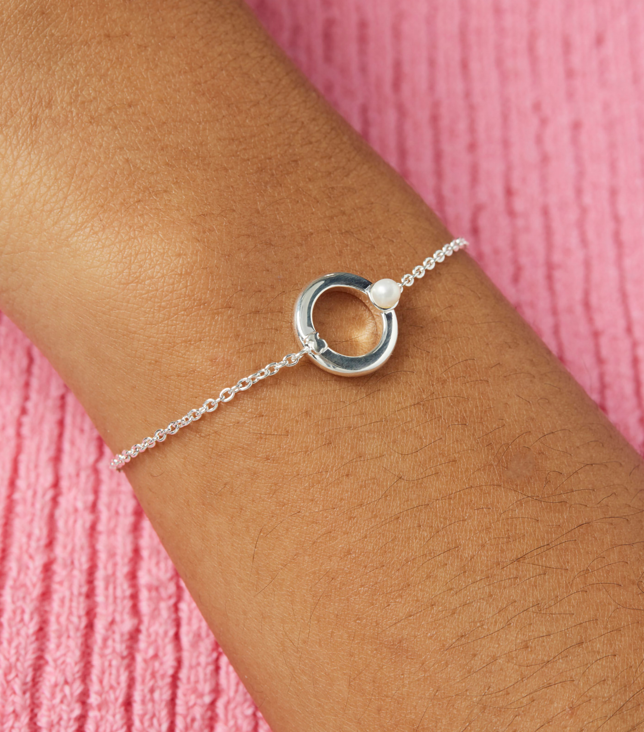 Pulsera en Plata .925 con perla Mujer
