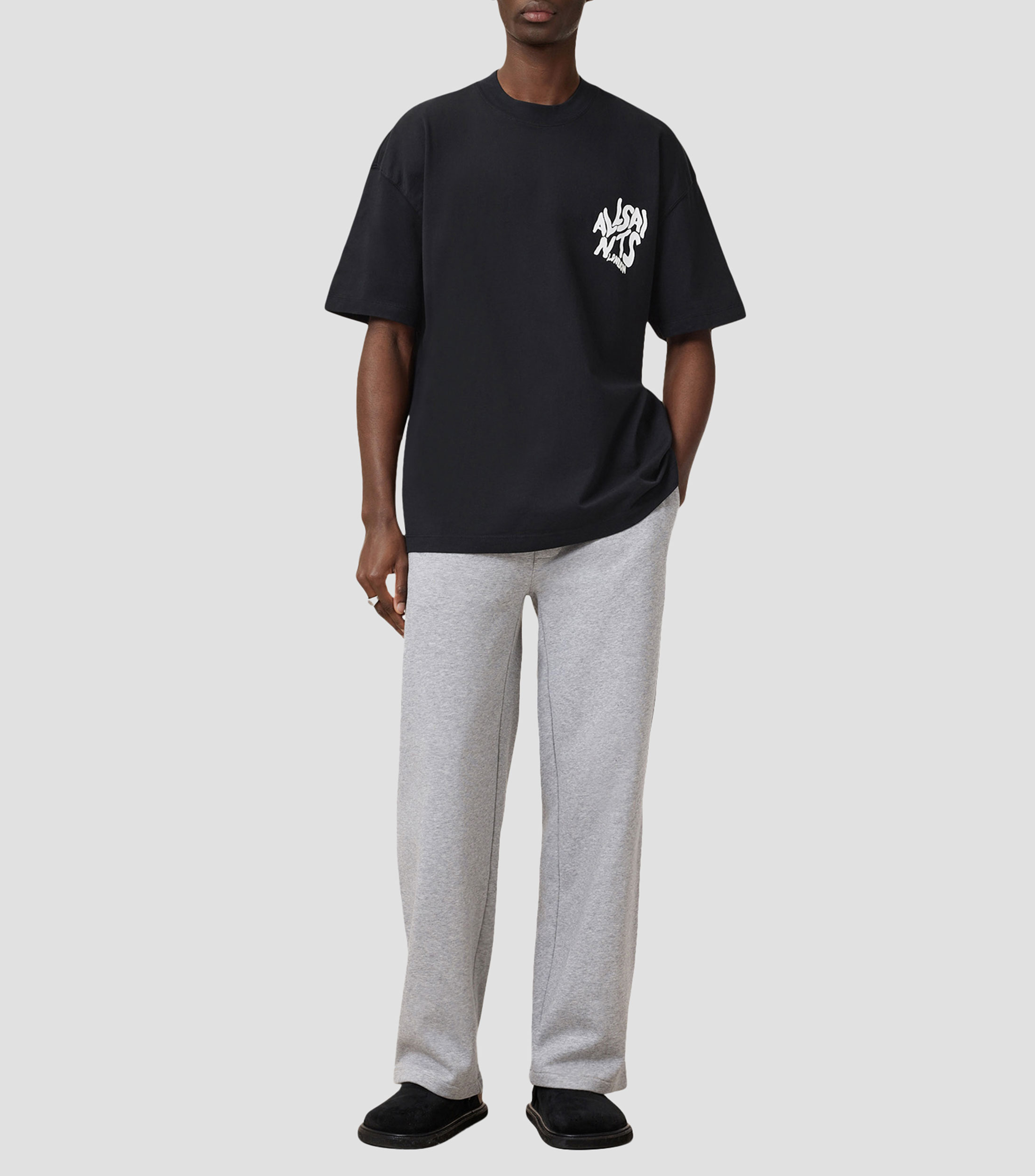 Playera de cuello redondo con manga corta estampada Hombre