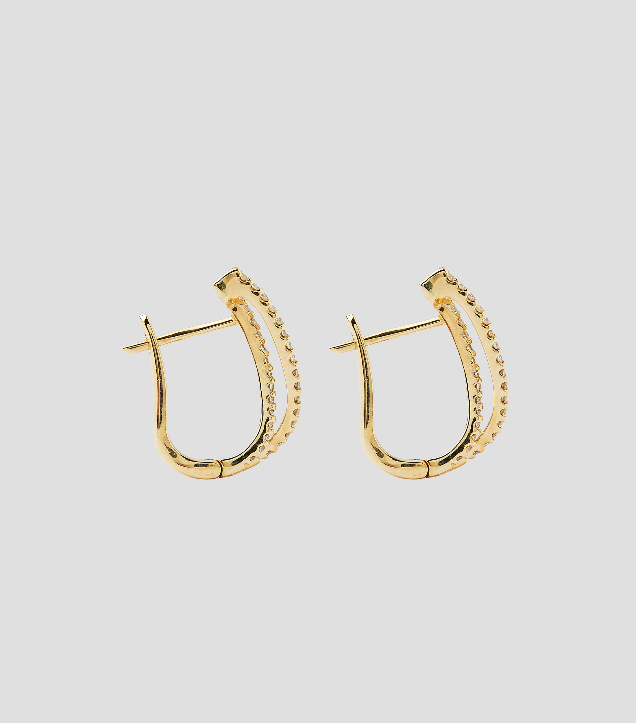 Aretes en Oro de 14 Kilates con brillantes Mujer