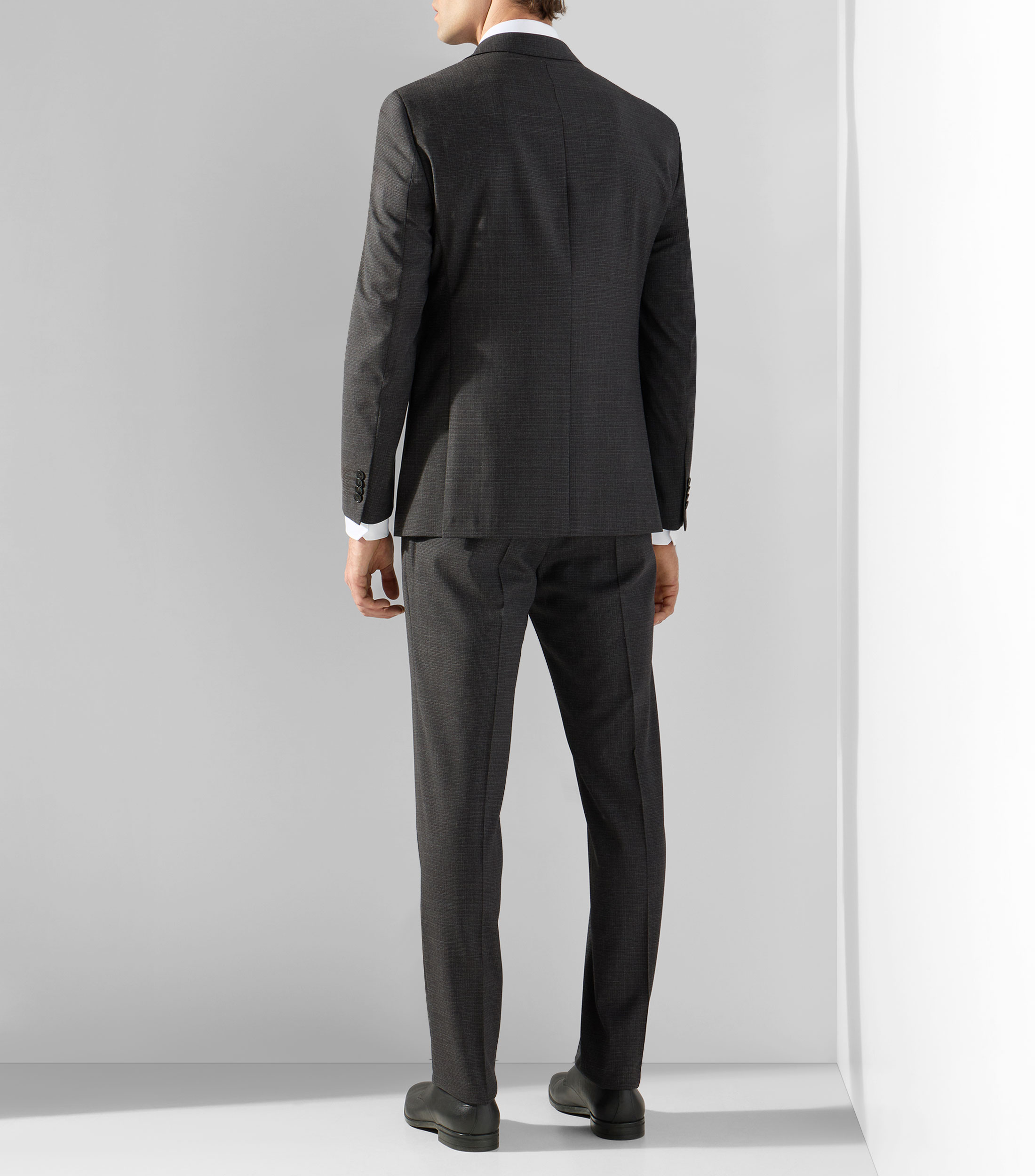 Traje de corte regular con microdiseño Hombre