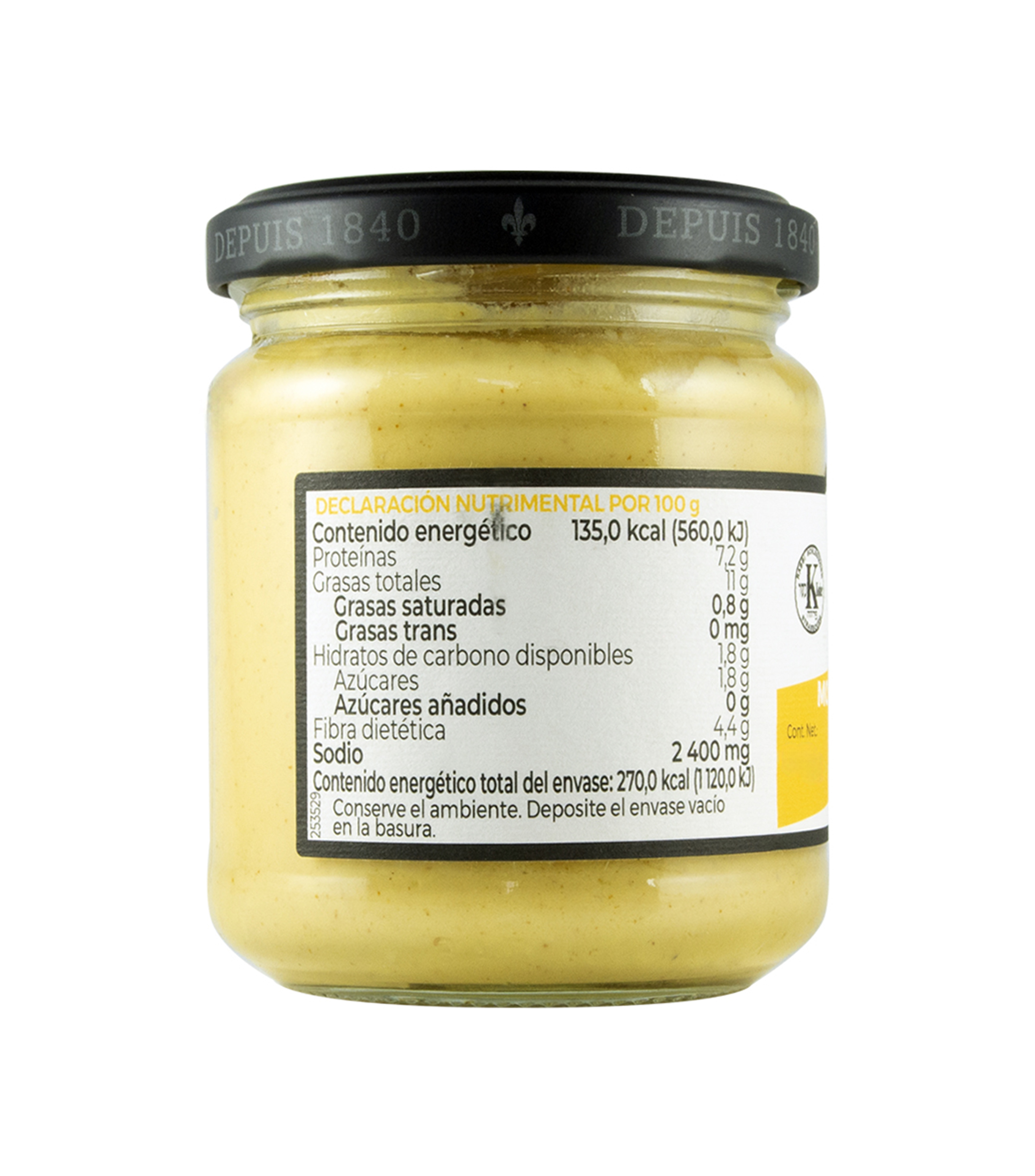 Mostaza Preparada Extra Fuerte, 200 g