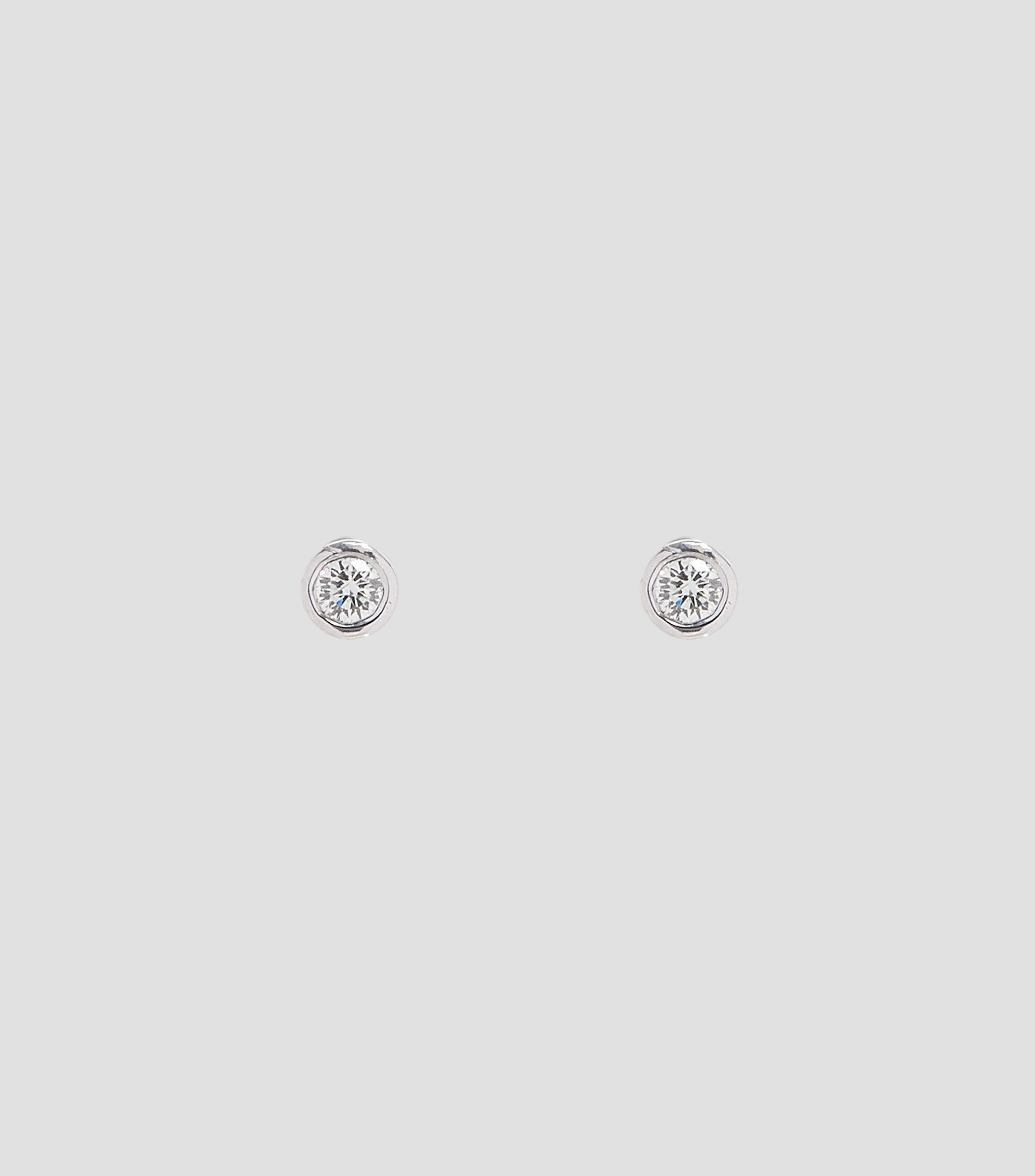 Aretes en oro blanco de 14 Kts Mujer