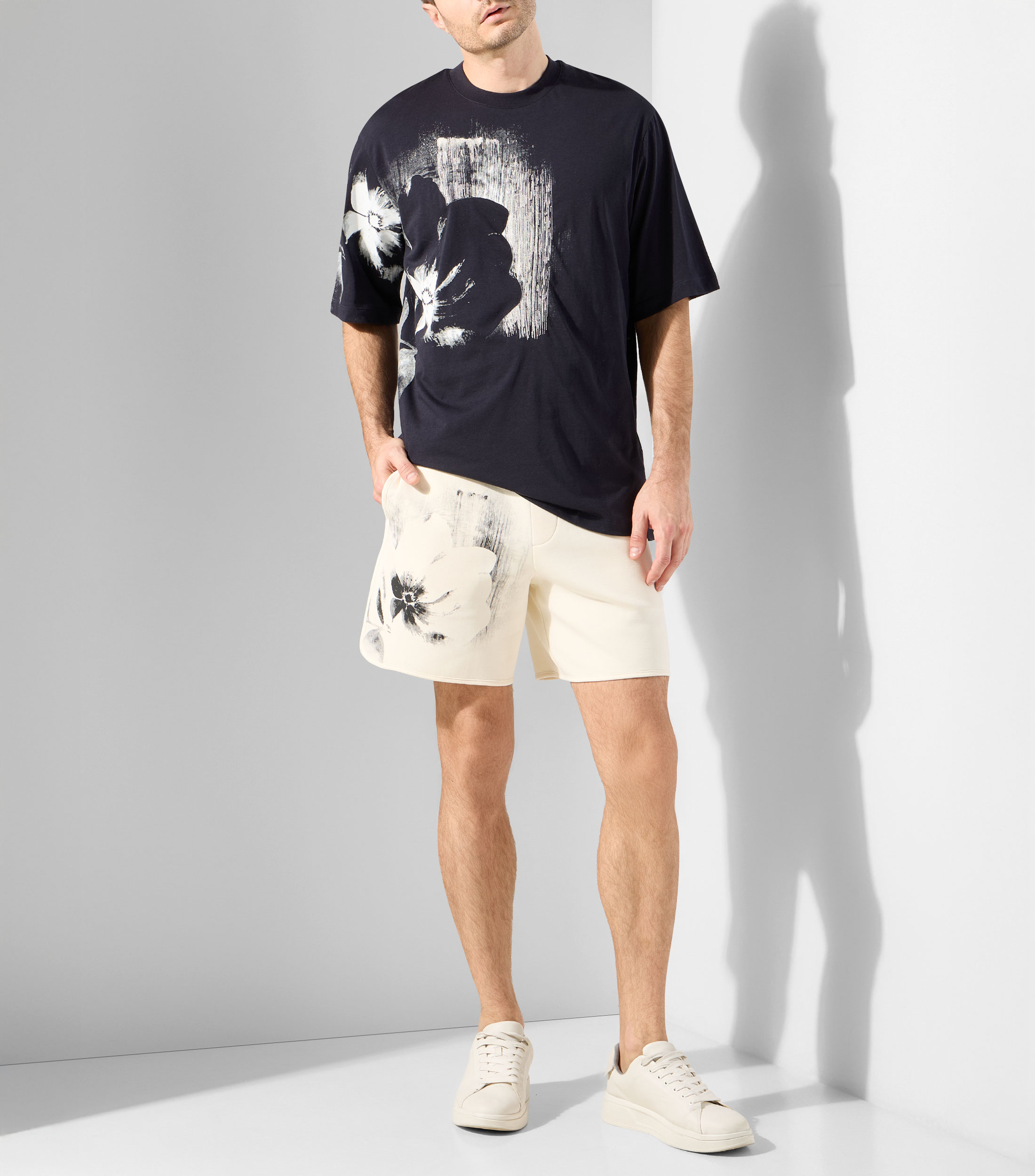 Playera cuello redondo manga corta estampado Hombre